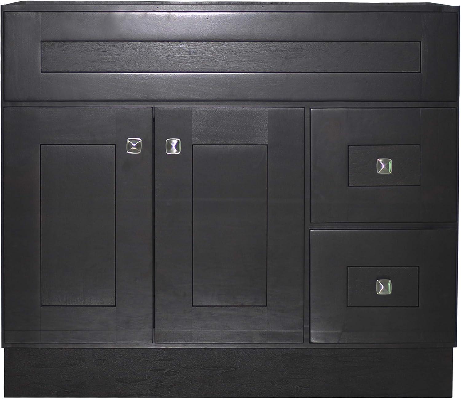 Design House Brookings 36 Inch Bathroom Vanity, Ready to Assemble, Solid Wood, Sherwin Williams – Design House, 587097