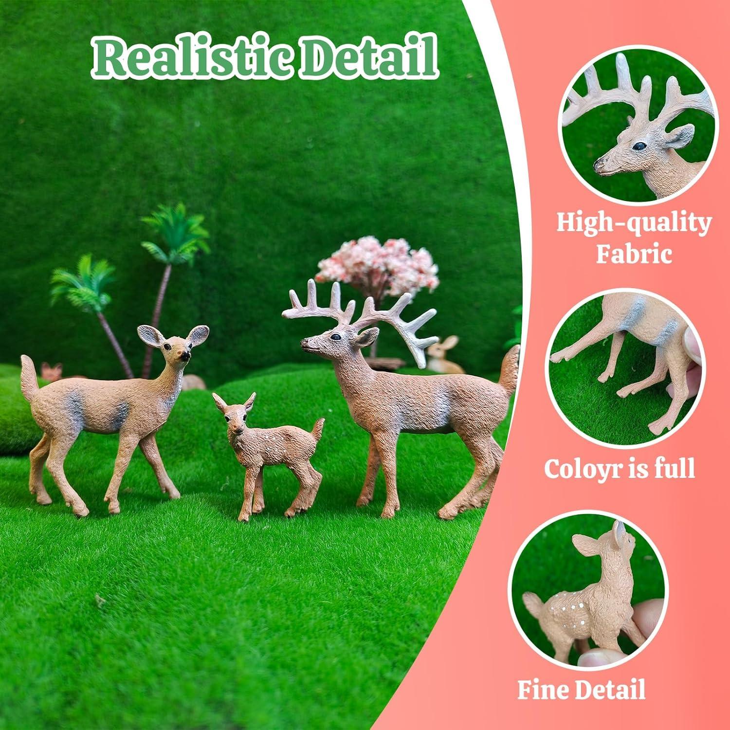 10-Piece Hand-Painted Woodland Animal Figurine Set