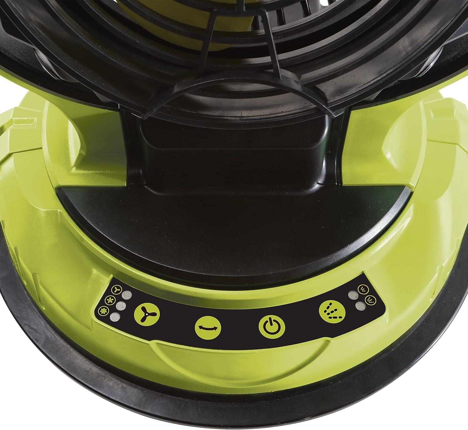 Sun Joe 24 Volt IONMAX Cordless Misting Fan Kit, Indoor or Outdoor, with 6 Gallon Portable Bucket, 60 Square Foot Coverage, 2.0-AH Battery and