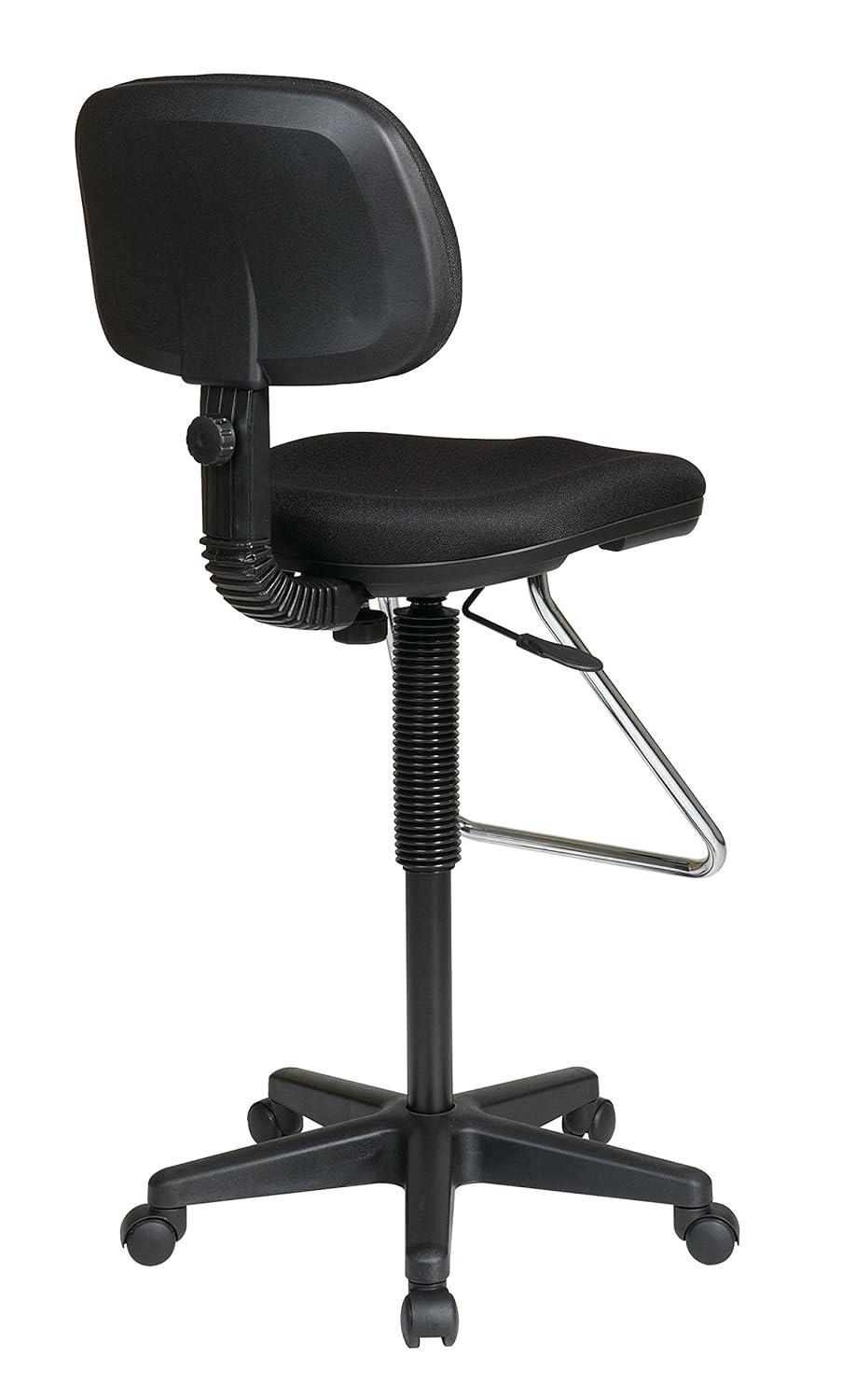 Polyester Blend Drafting Chair with Headrest