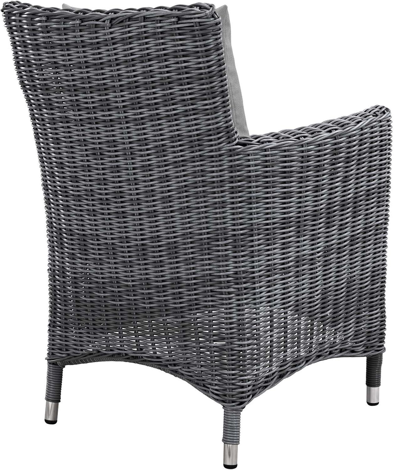 Modway Summon Wicker Rattan Outdoor Patio Dining Armchair