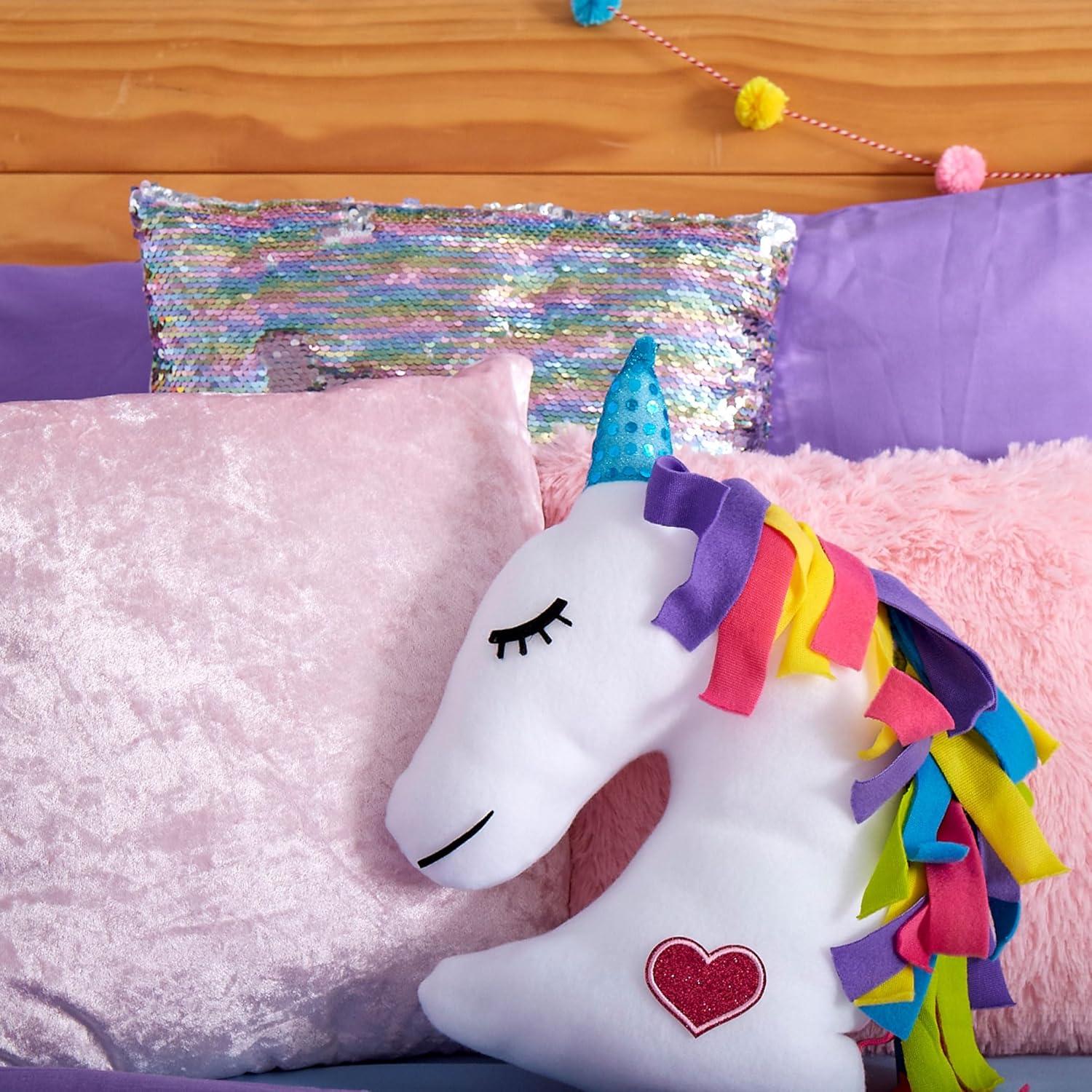 Made by Me Multicolor Unicorn Pillow, Boys and Girls, Child, Ages 6+