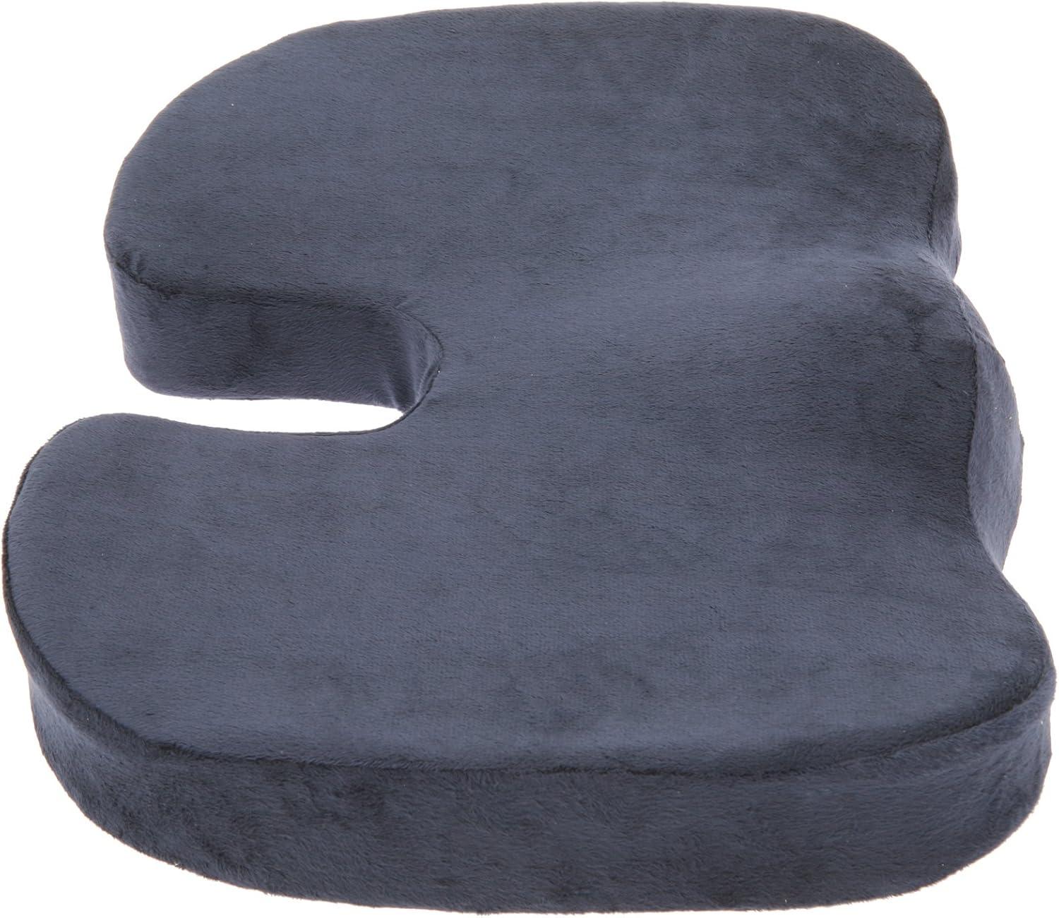 Deluxe Comfort Coccyx Orthopedic Memory Foam – Tailbone Support – Great For Car Or Office – Seat Cushion, Dark Blue