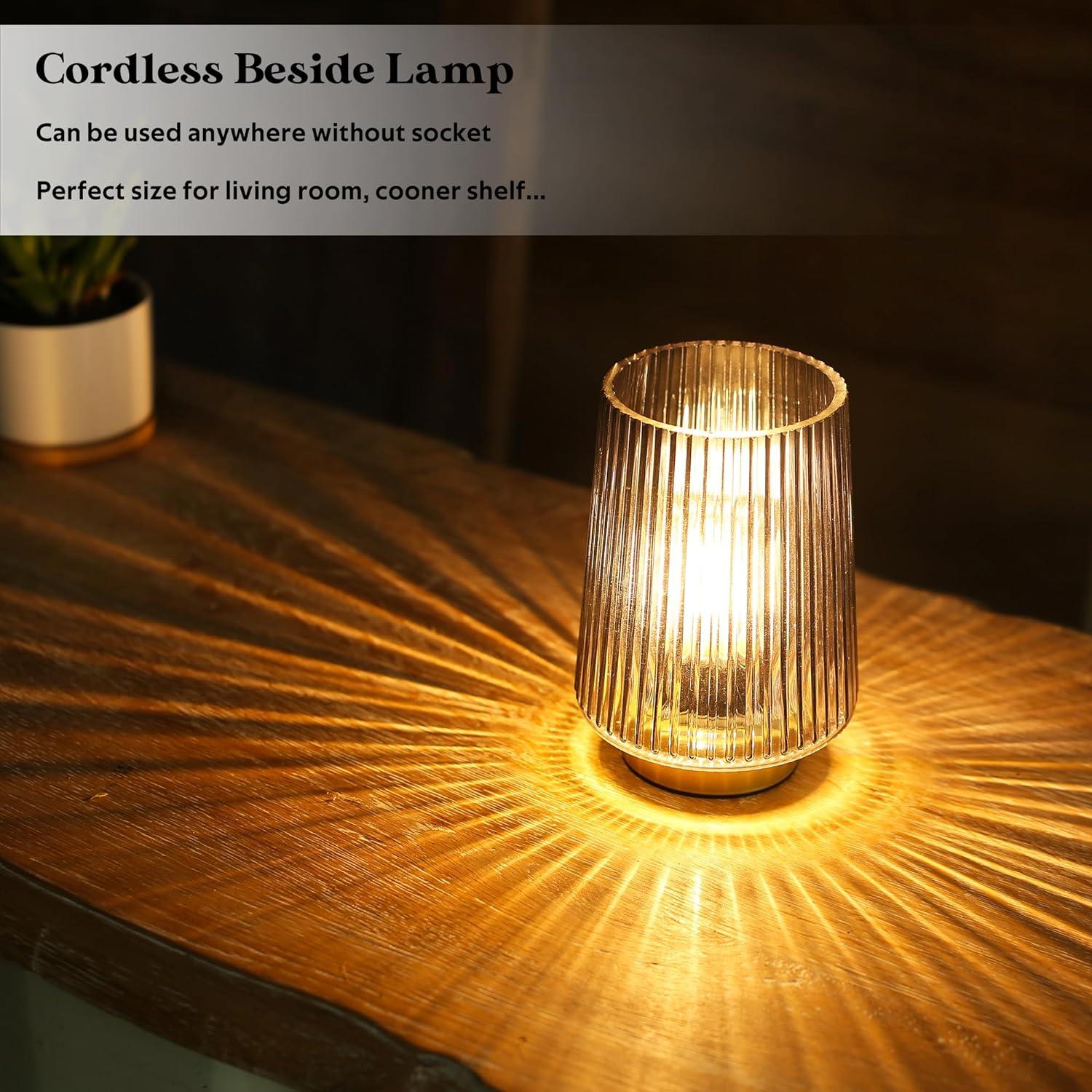 Latitude Run® Battery Operated Lamp With Timer, Table Lamps For Bedroom
