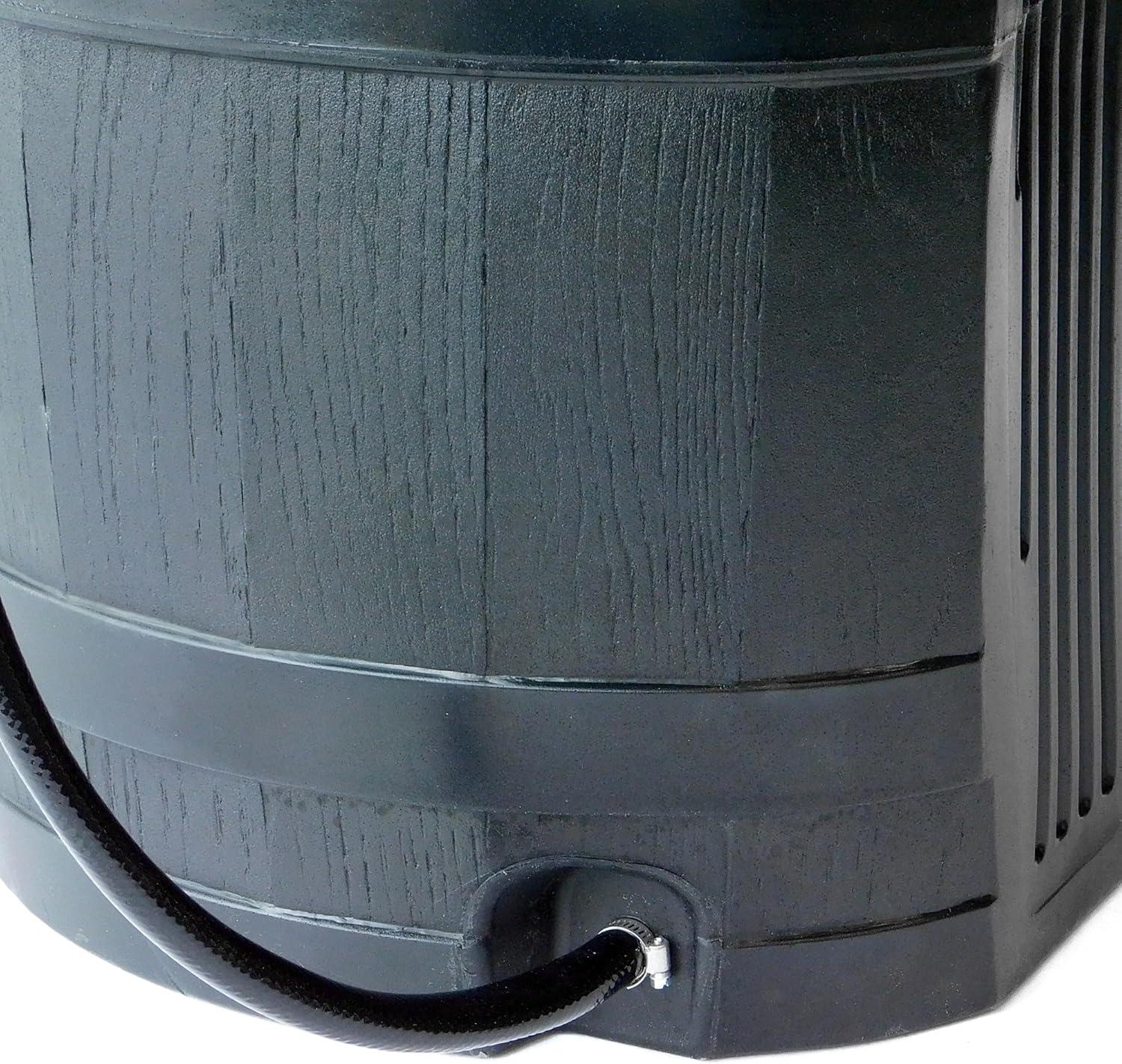 FCMP Outdoor FCMP Outdoor 45 Gallon Outdoor Rain Water Catcher Barrel Container, Black