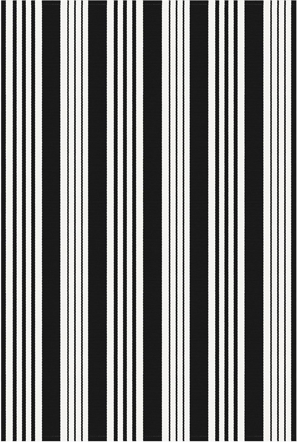 IOHOUZE Navy and White Striped Rug 2'x3' Front Door Rugs, Small Washable Area Rug for Front Porch, Spring Summer Doormats Outdoor Indoor, Cotton Rugs for Entryway Porch Entrance