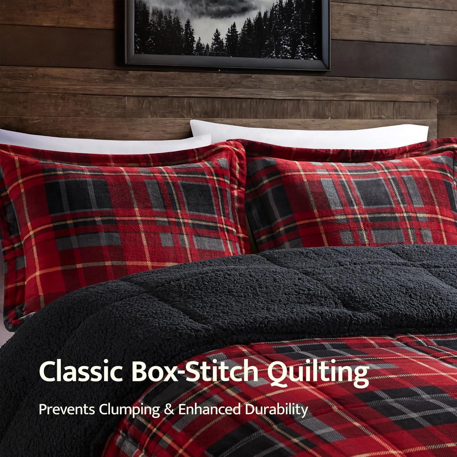Woolrich Alton Plush to Sherpa Down Alternative Comforter Set