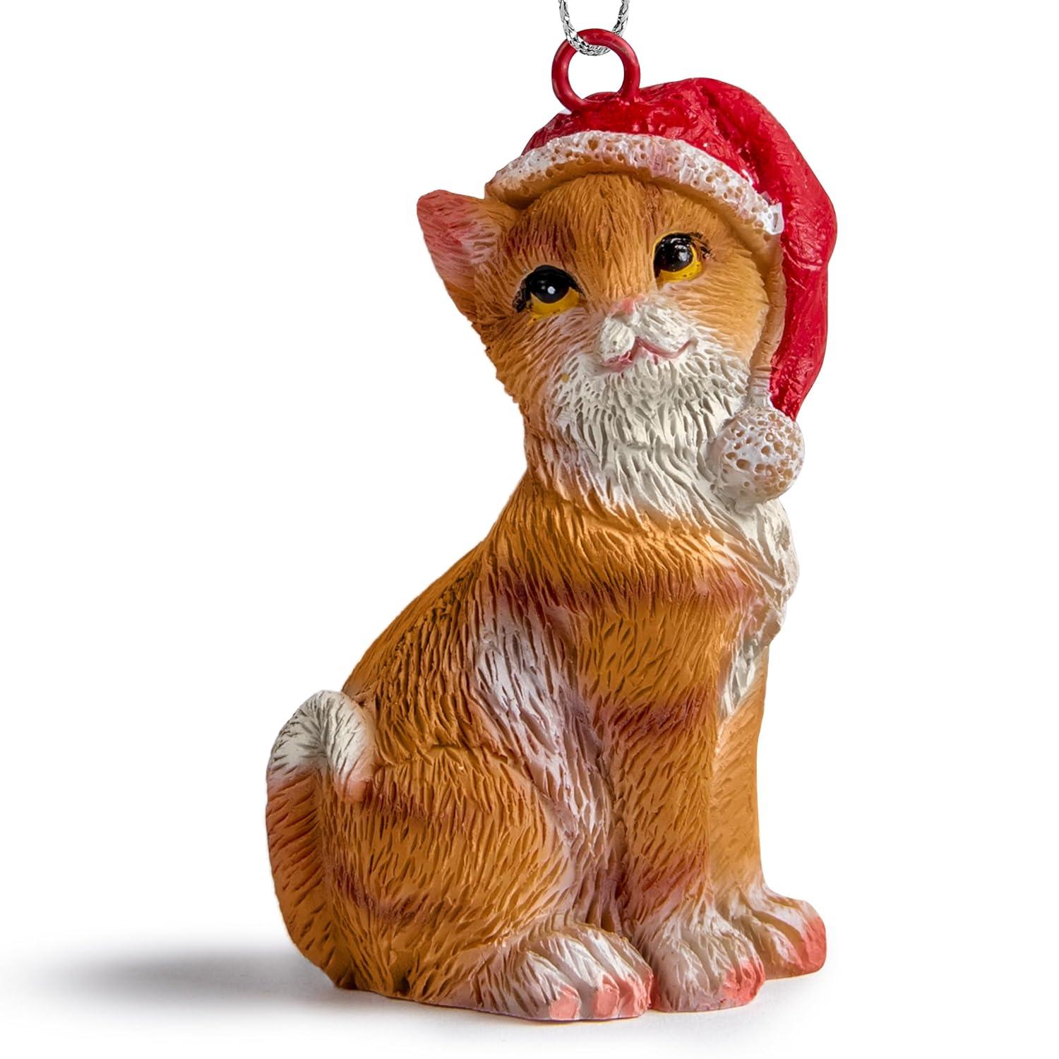 Charlton Home® Santa Cat Ornament