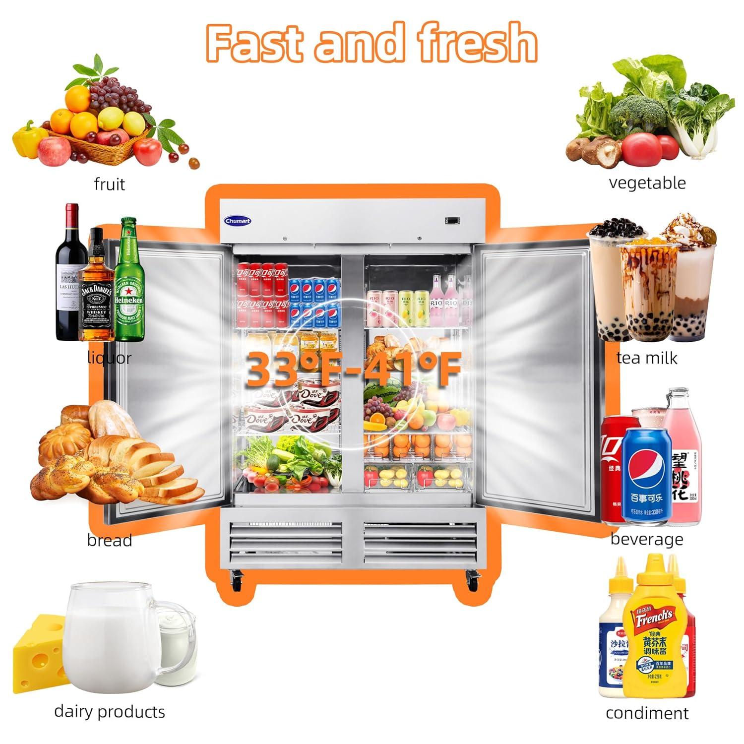 Arctic Air AR49 49 Cubic Feet Stainless Steel Refrigerator