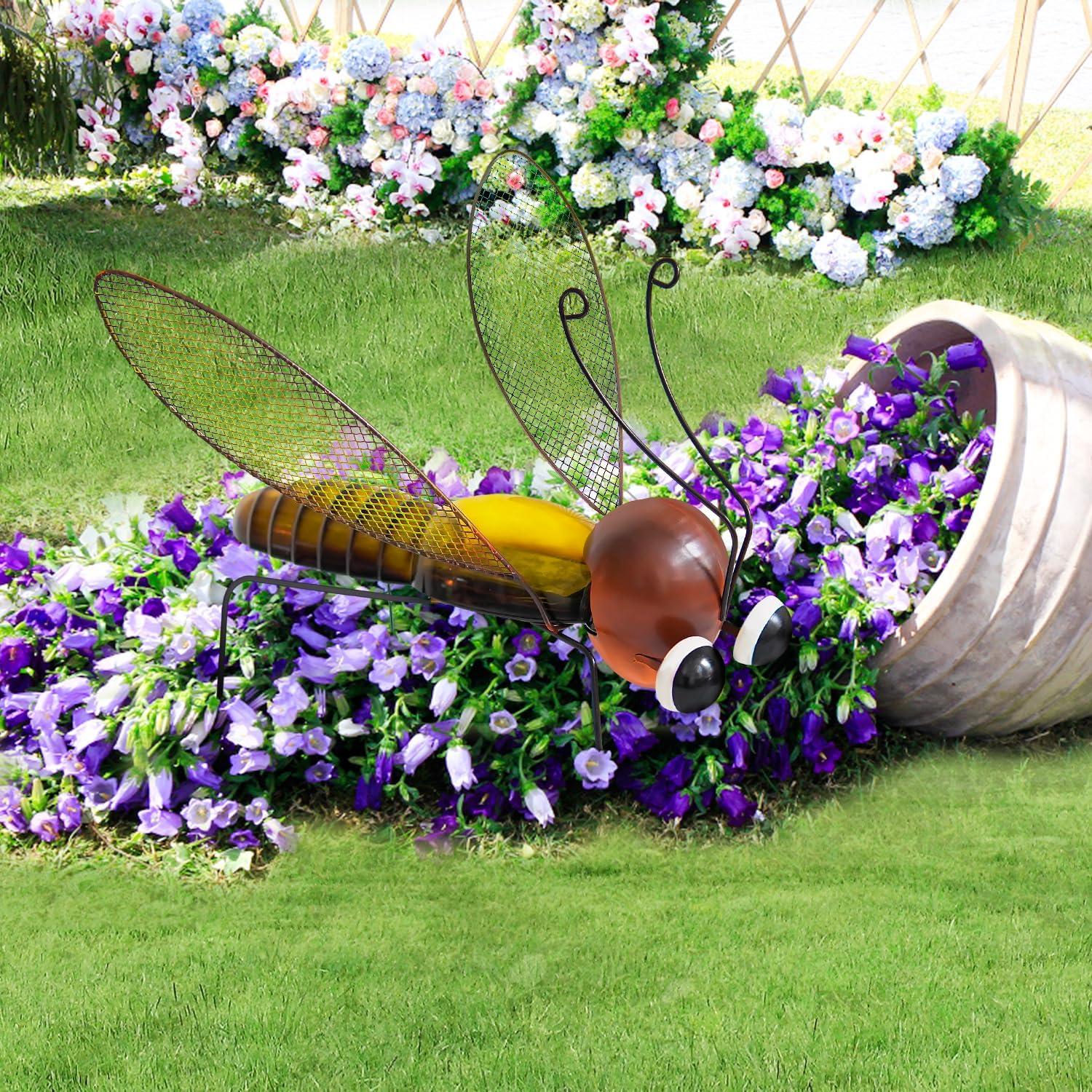 Solar Garden Lights Outdoor Decor,Metal Large 41" Solar Butterfly Garden Decor,Waterproof Butterfly Decoration Decorative Stakes Lights,Gardening Gifts For Mom Women,Fairy Accessories For Yard Lawn