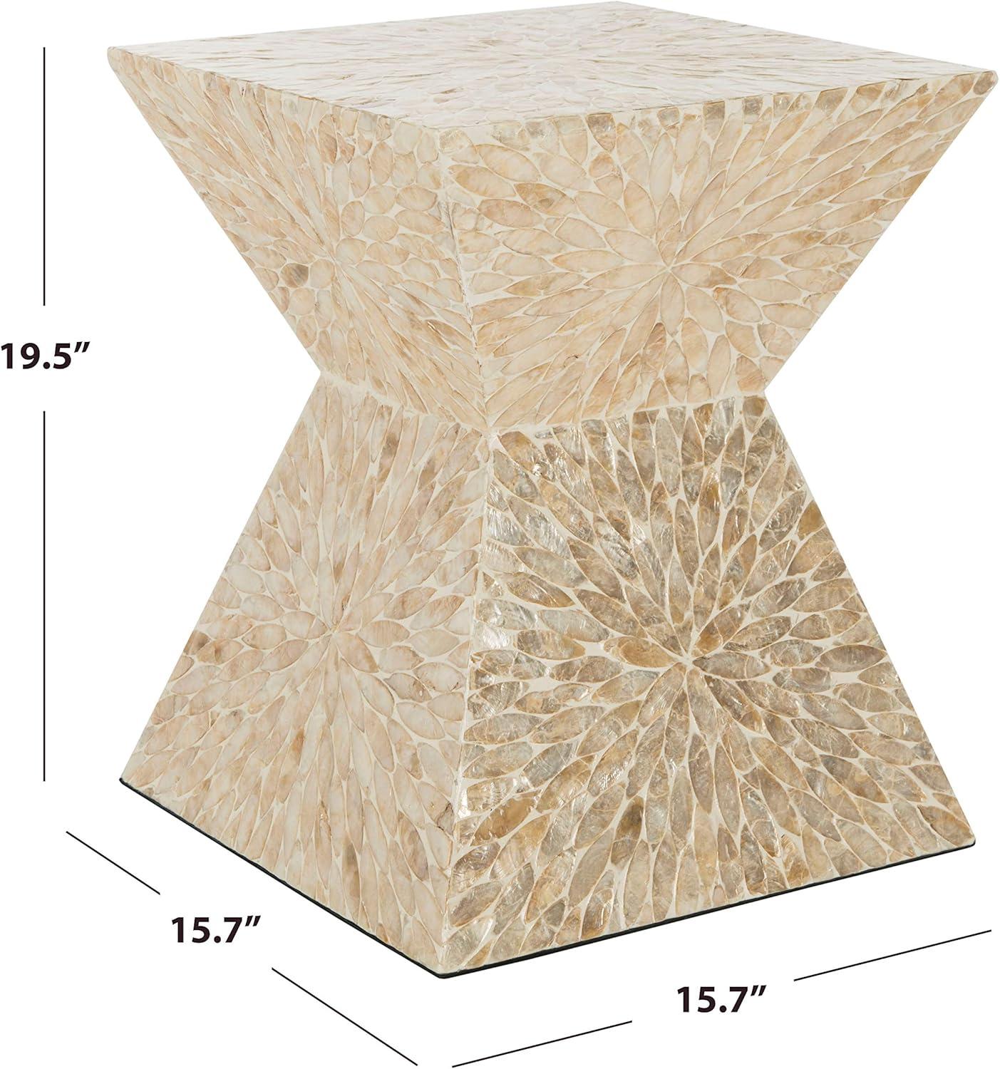 Calypso Sunburst Mosaic Stool - Multi/Beige - Safavieh