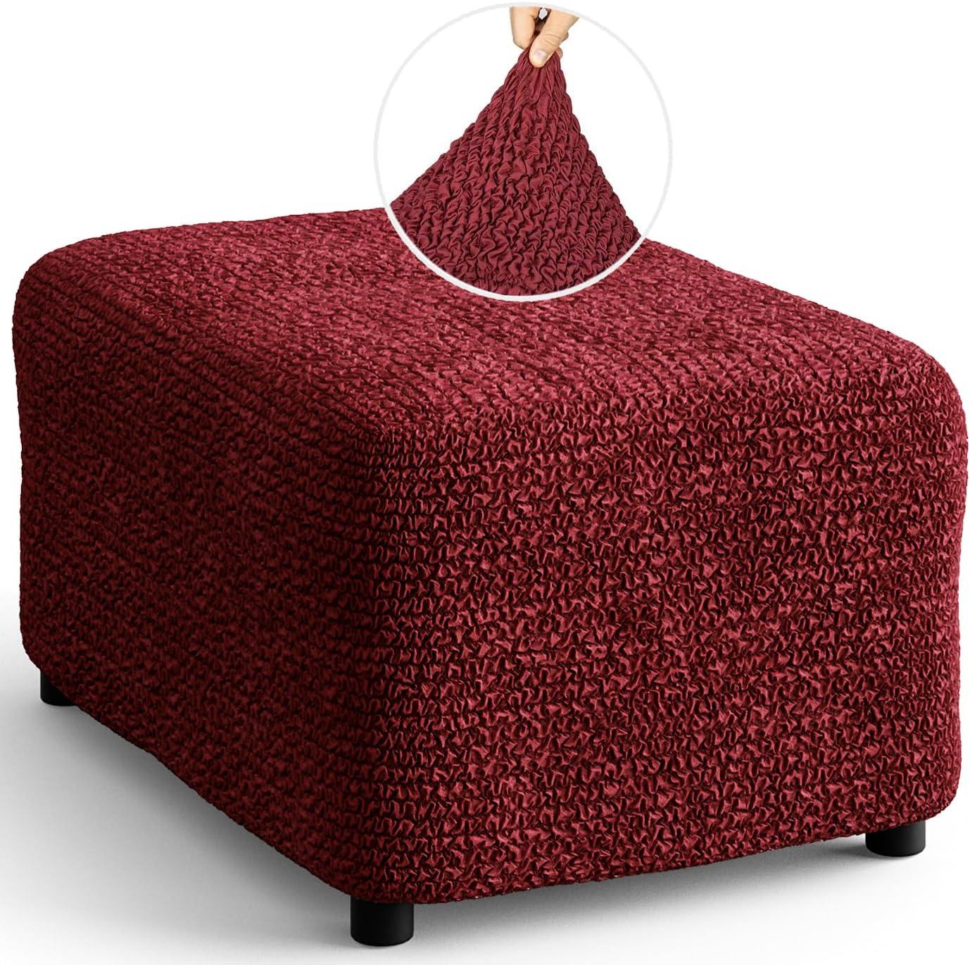 Stretchy Slipcover for Ottoman - Easy to Clean & Durable - Microfibra Collection