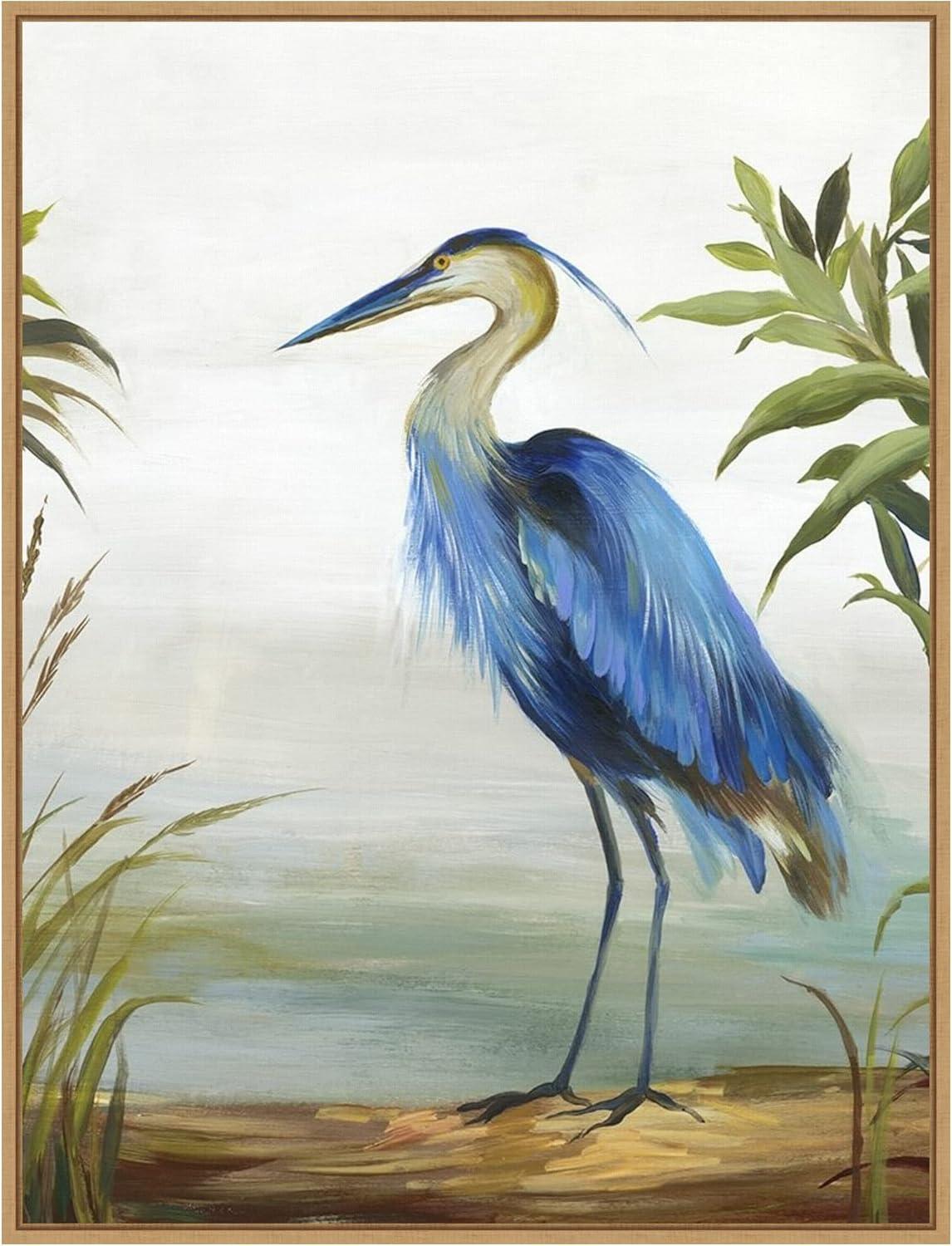 Amanti Art Blue Heron by Aimee Wilson Framed Canvas Wall Art