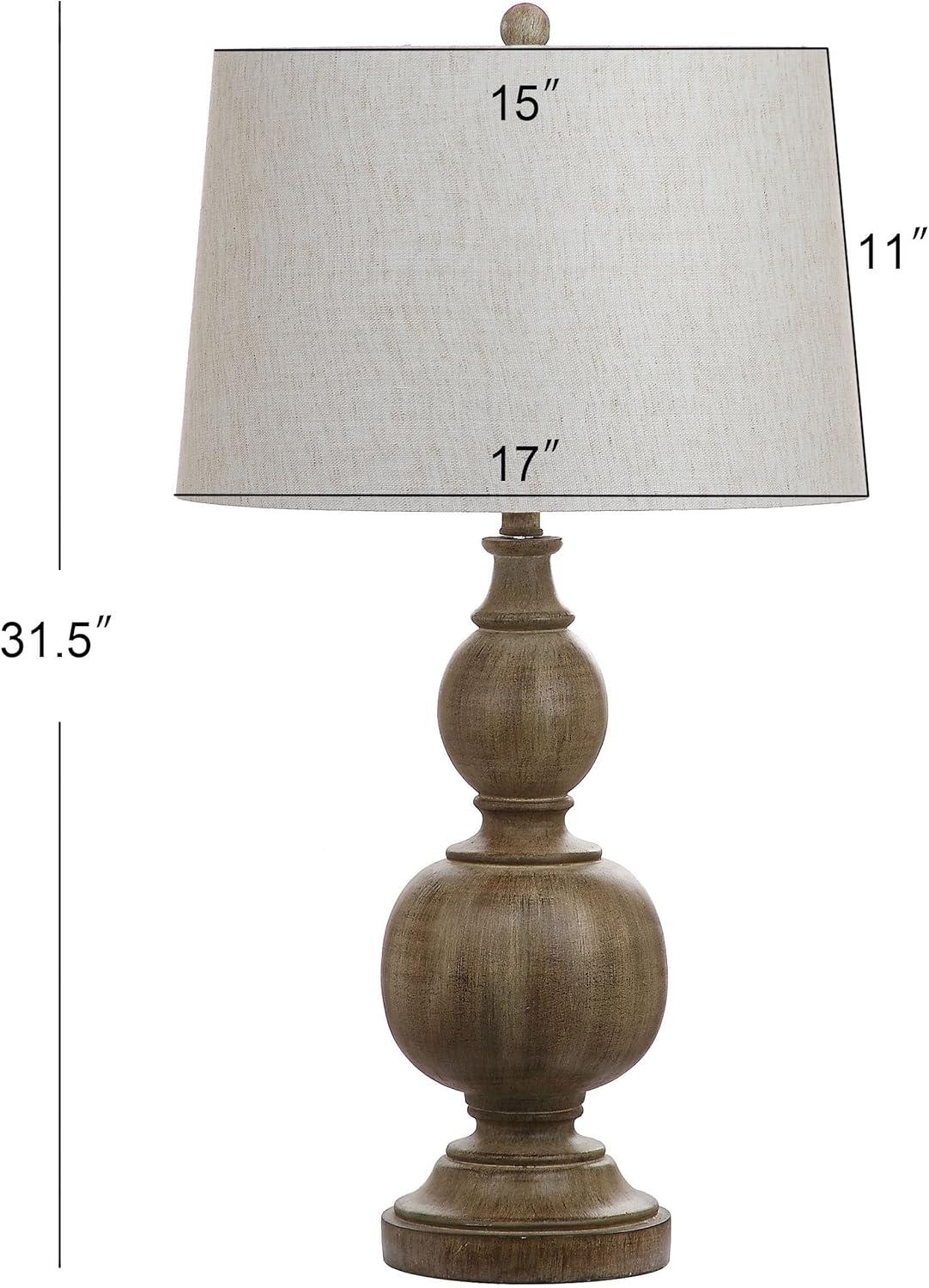 Safavieh Araceli 31.5 in. H Gourd Table Lamp, Brown, Set of 2