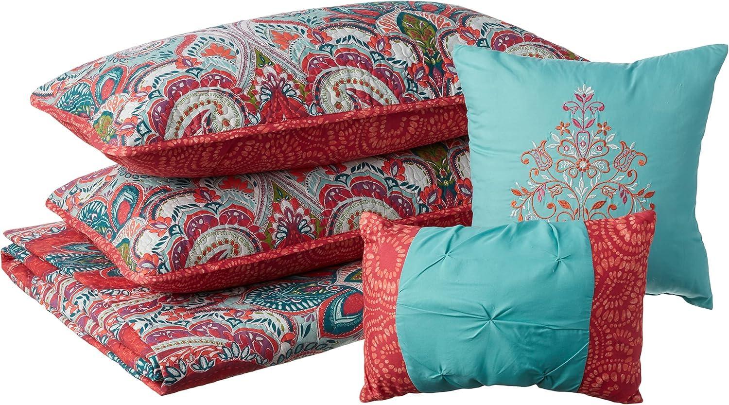 VCNY Casablanca Bohemian Microfiber / Polyester Standard Damask Quilt Set