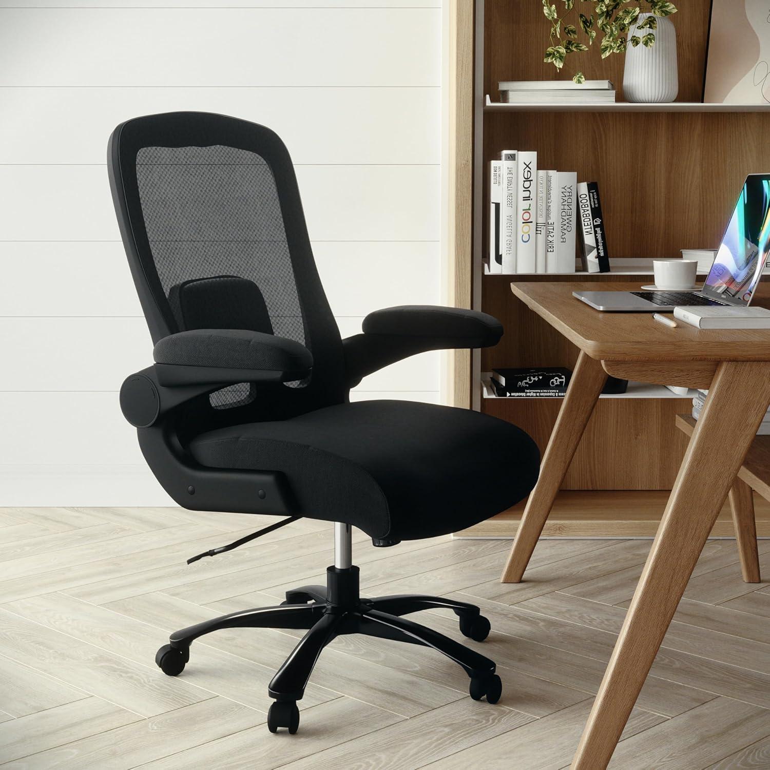 Flash Furniture HERCULES Series Big & Tall 500 lb. Rated Mesh Executive Swivel Ergonomic Office Chair with Adjustable Lumbar