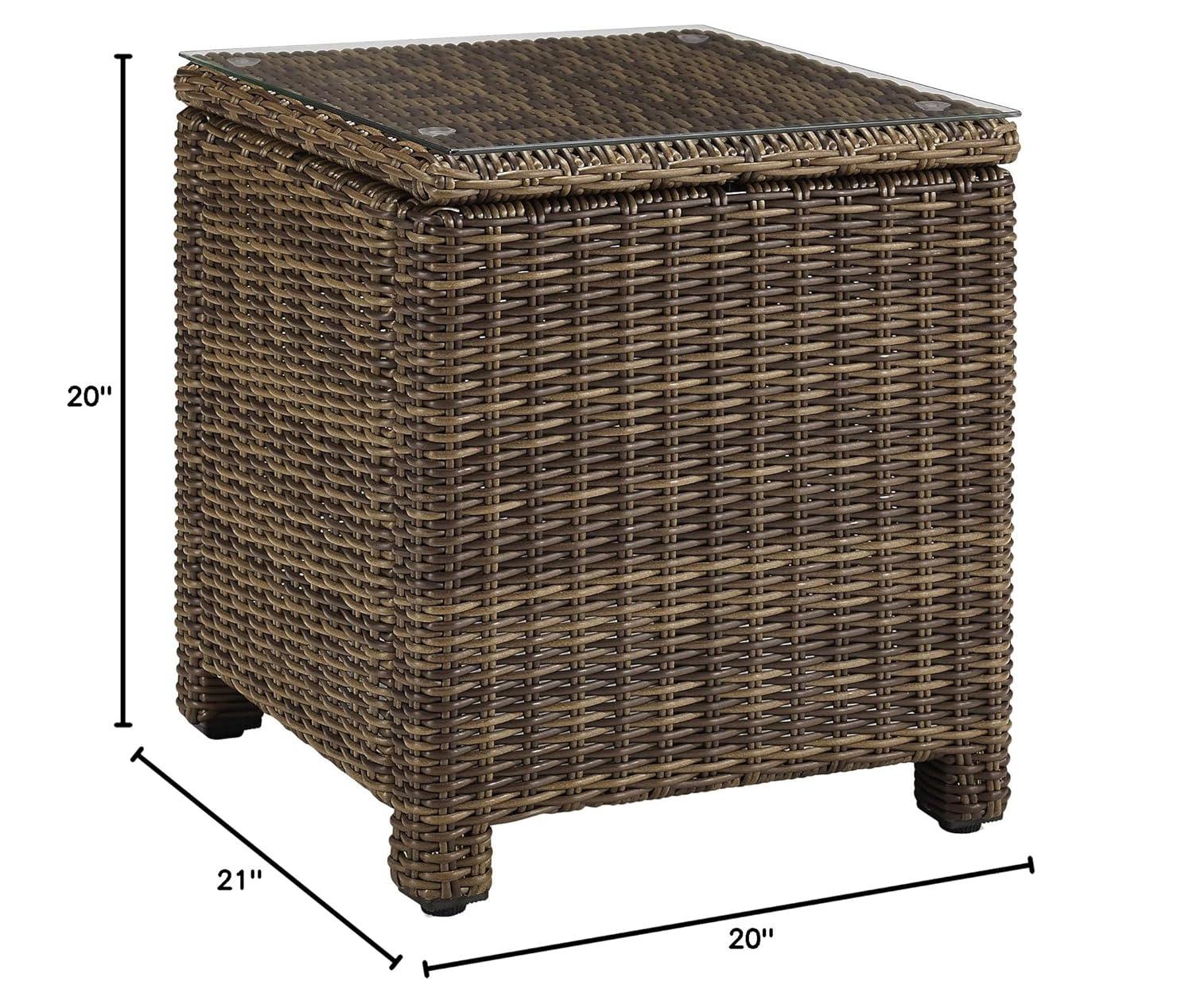 Bradenton Outdoor Wicker Rectangular Side Table - Crosley