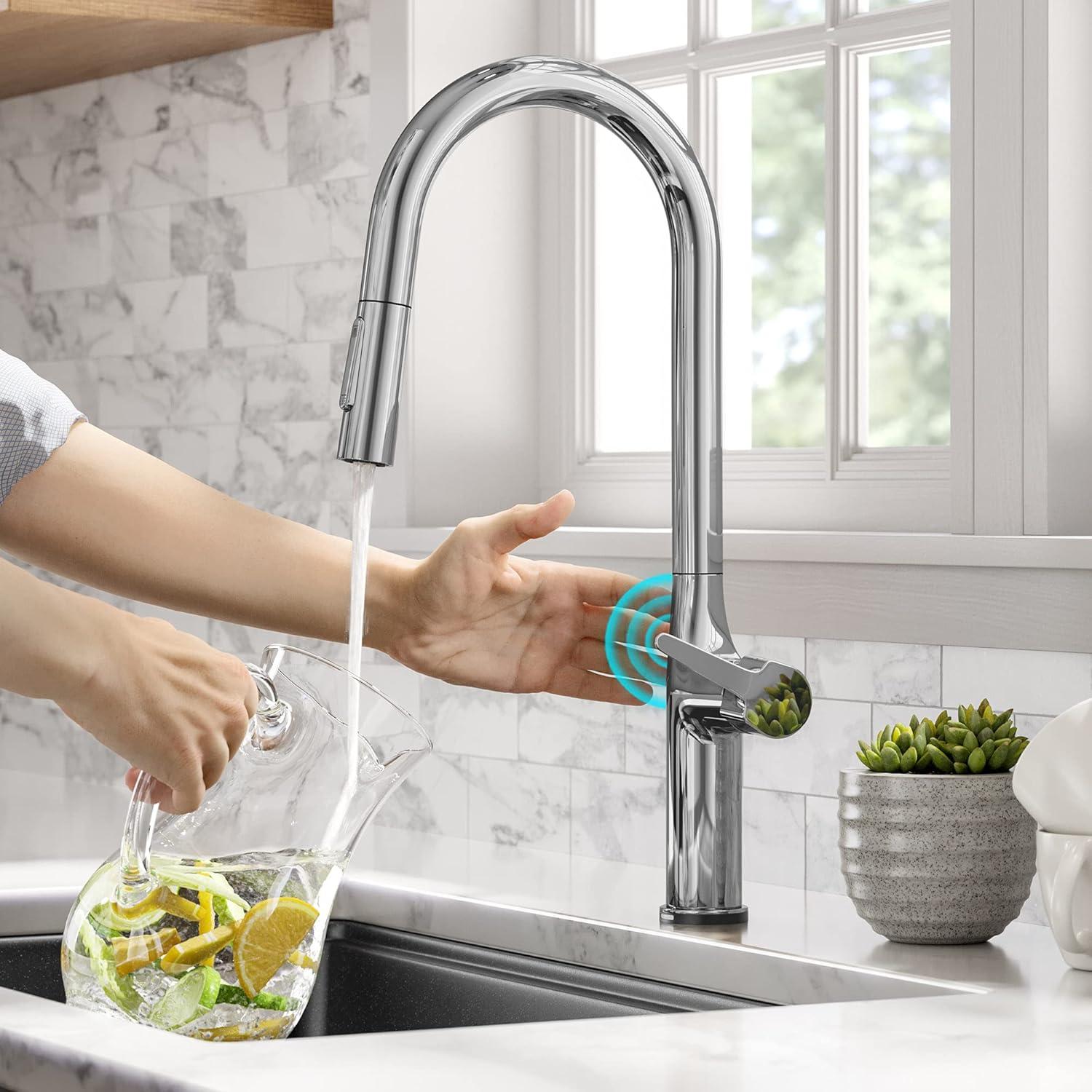 Pull Down Touch Single Handle Kitchen Faucet