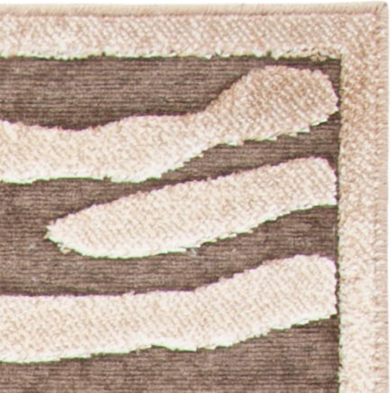 Paradise PAR83 Power Loomed Area Rug - Creme/Brown - 5'3"x7'6" - Safavieh.