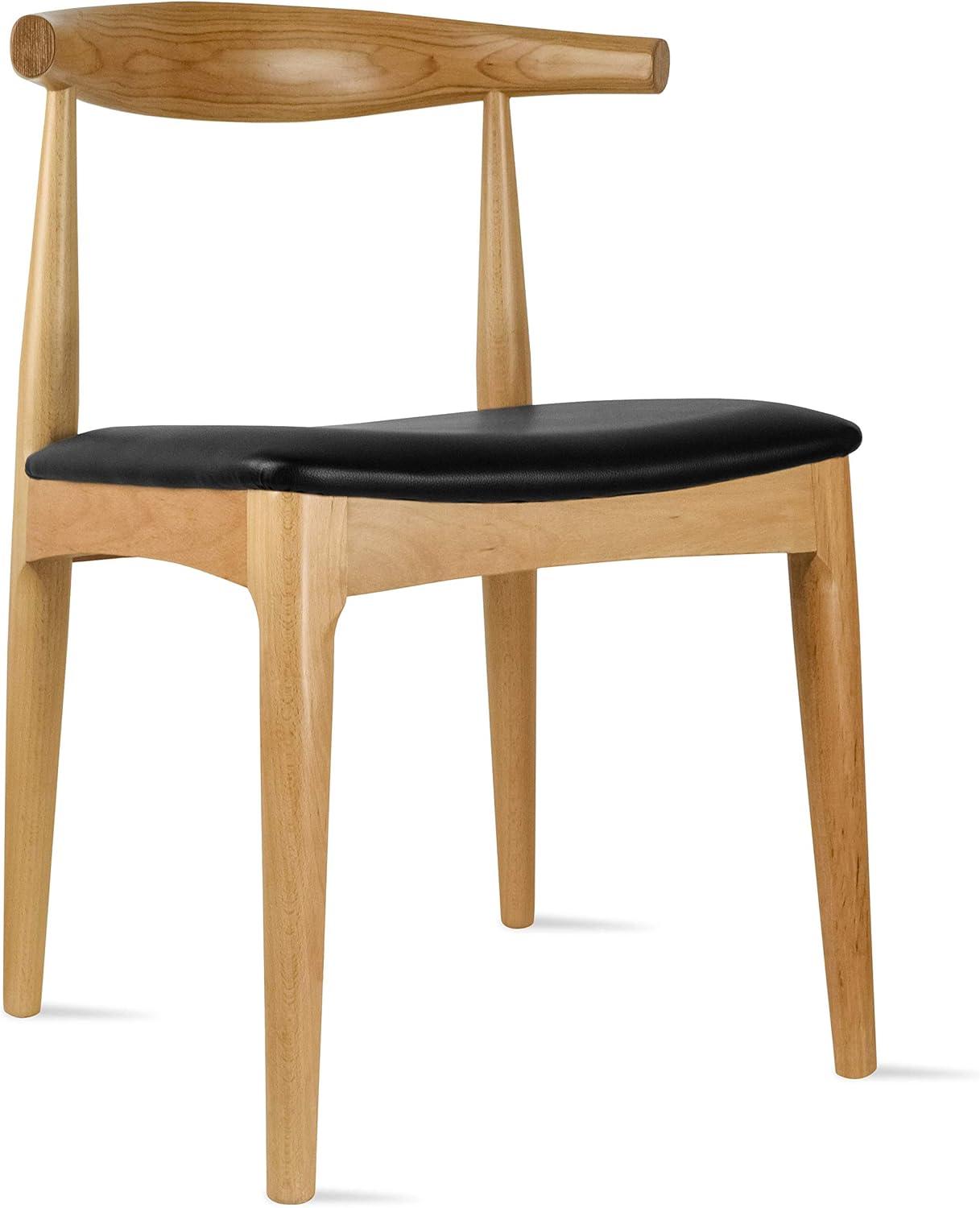 George Oliver Keniston Farmhouse Real Solid Wood Cushion Padded Open Wooden Dining Chair (Set of 2)