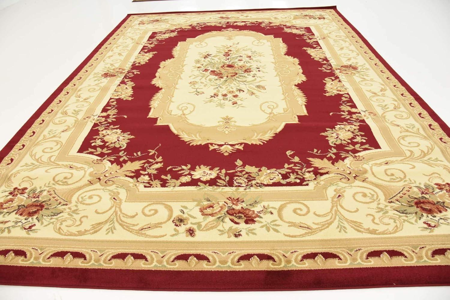 Unique Loom Versailles Collection Area Rug - Henry (9' x 12' Rectangle Red/Brown)