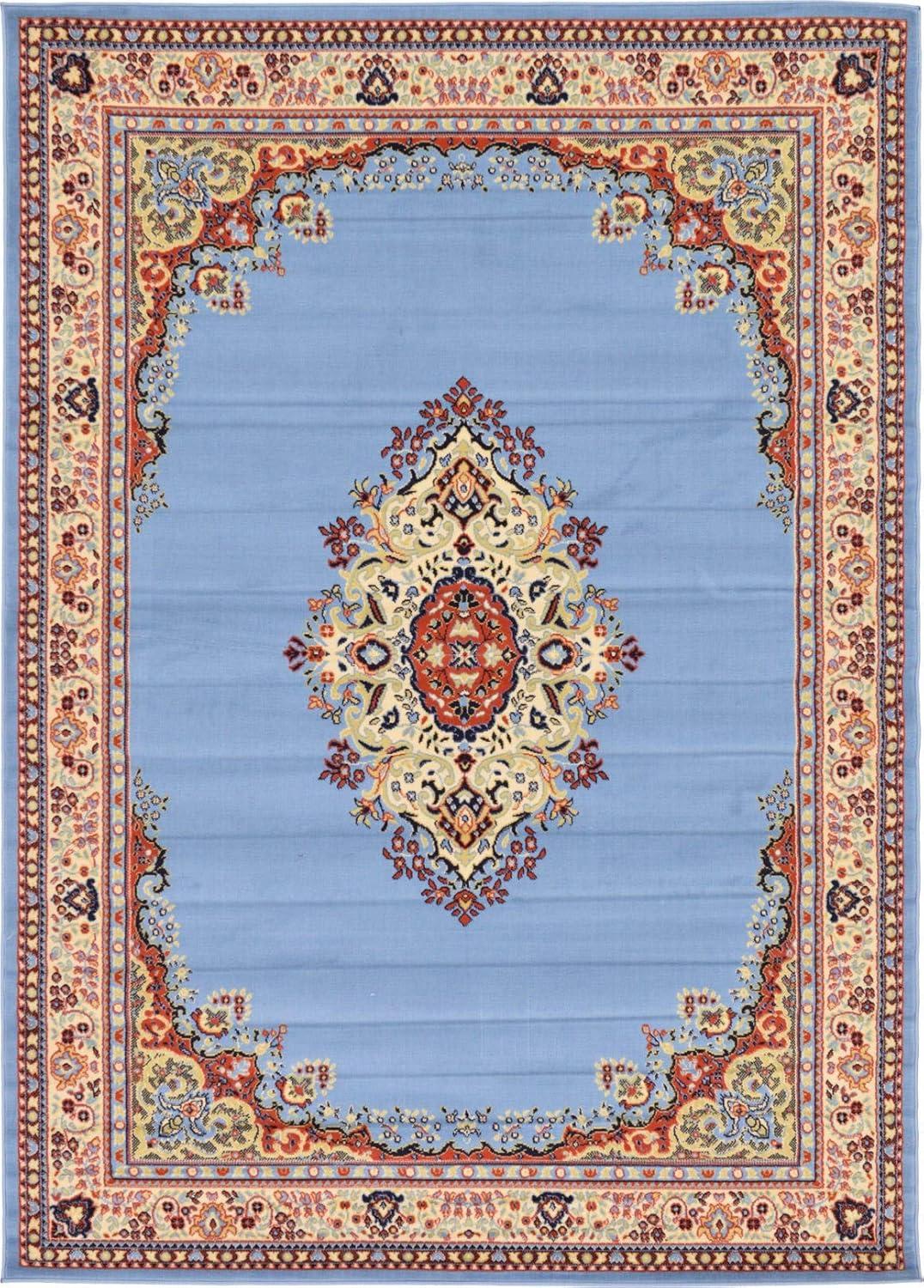 Handmade Terracotta Medallion 7' x 10' Easy Care Rug