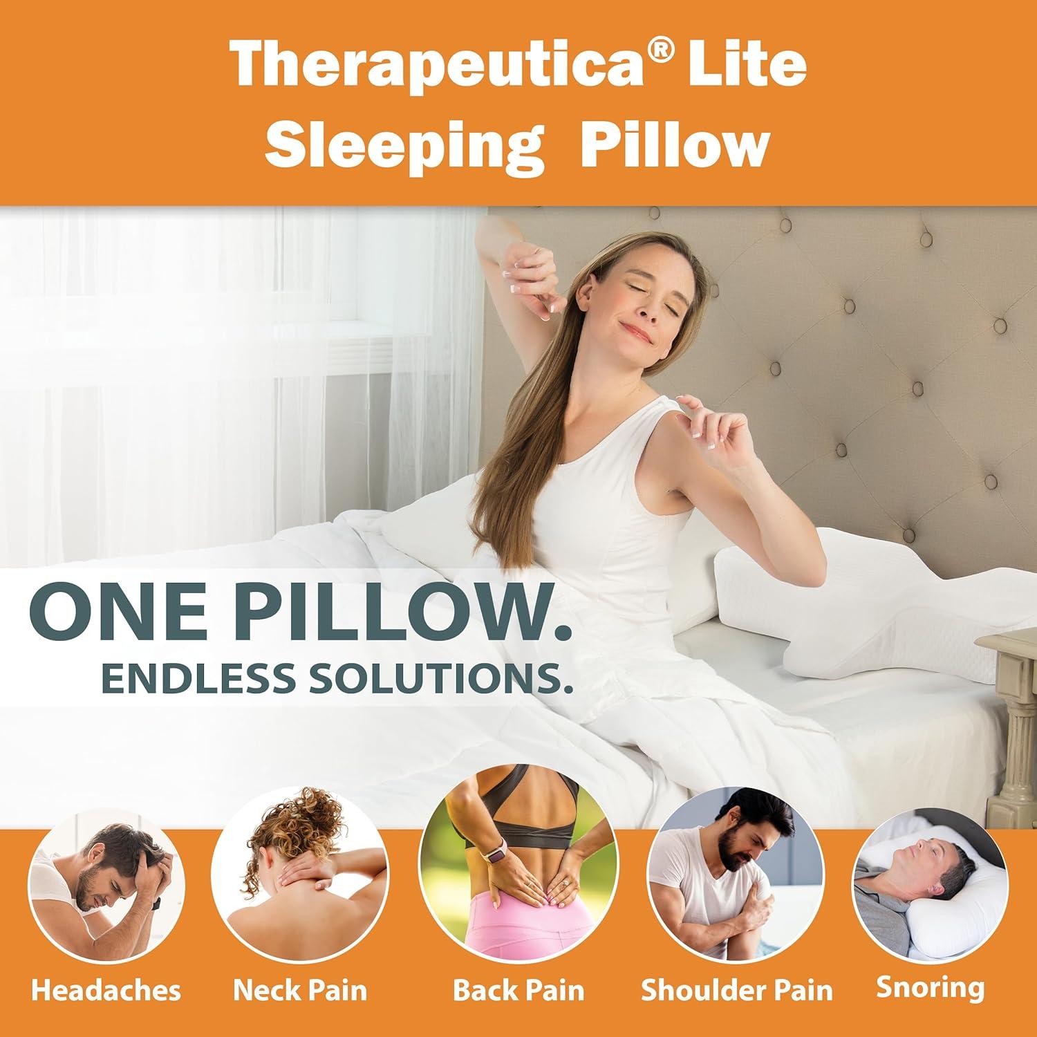 Therapeutica Orthopedic Sleeping Pillow, Helps Spinal Alignment & Neck Support