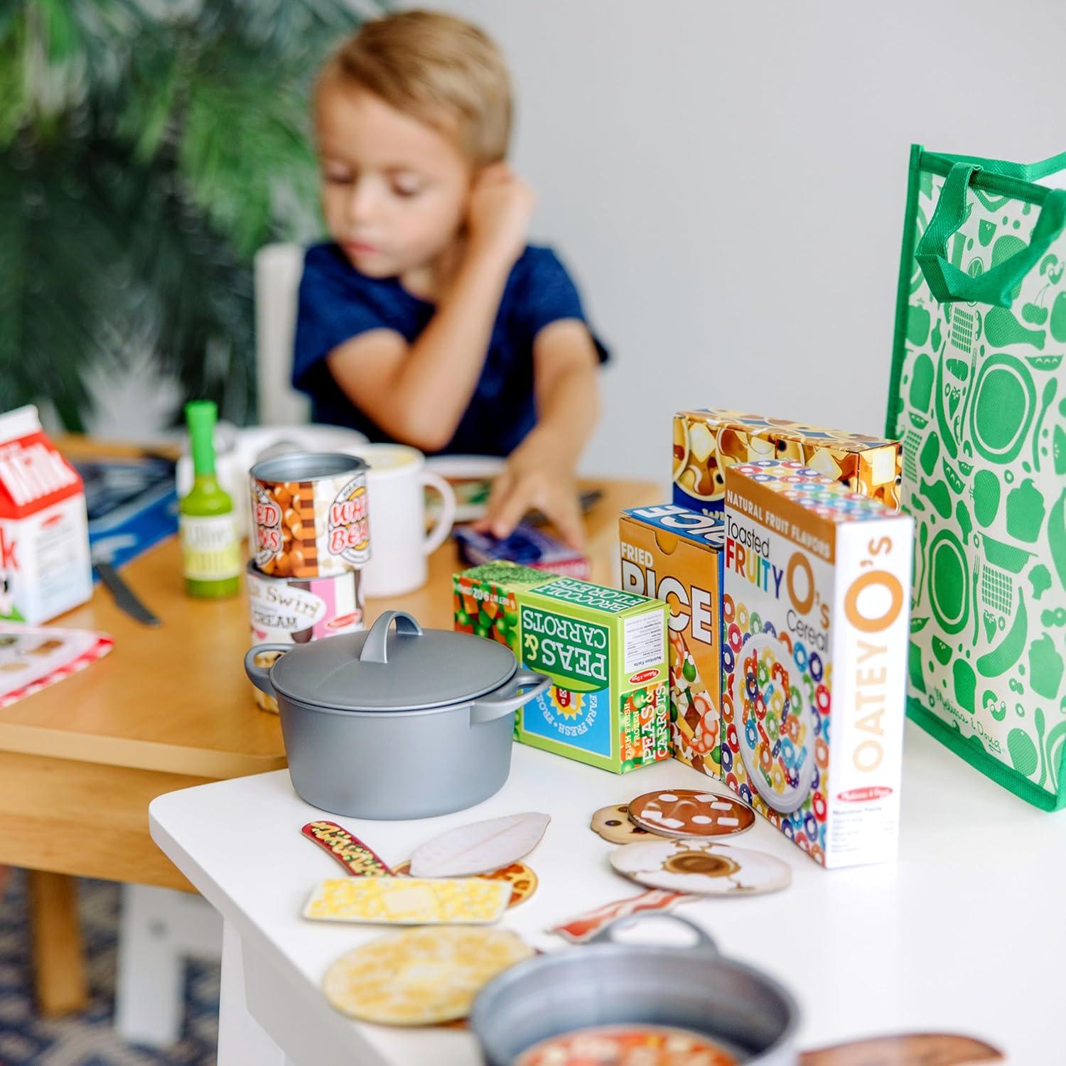Melissa & Doug Deluxe Kitchen Collection Cooking & Play Food Set – 58 Pieces