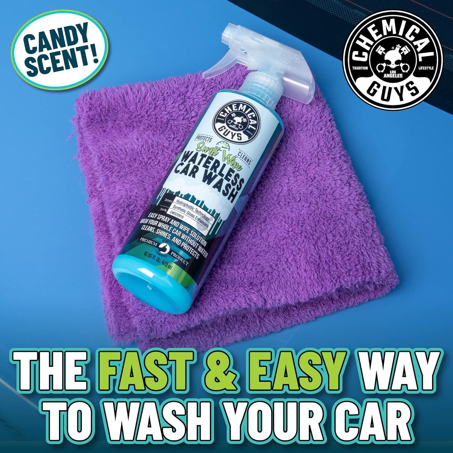 Chemical Guys Swift Wipe Waterless Car Wash: Liquid Car Cleaner, Automotive Cleaning Kit, Unscented Car Wipes