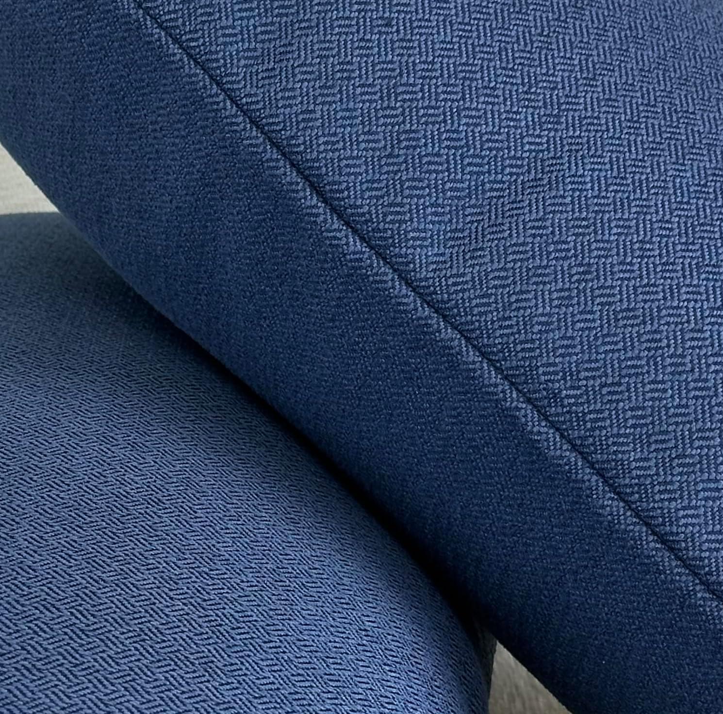 Aiking 2 Pieces of 12" x 24" Brushed 100% Polyester Decorative Lumbar Pillow Covers, Zipper Closure, Navy