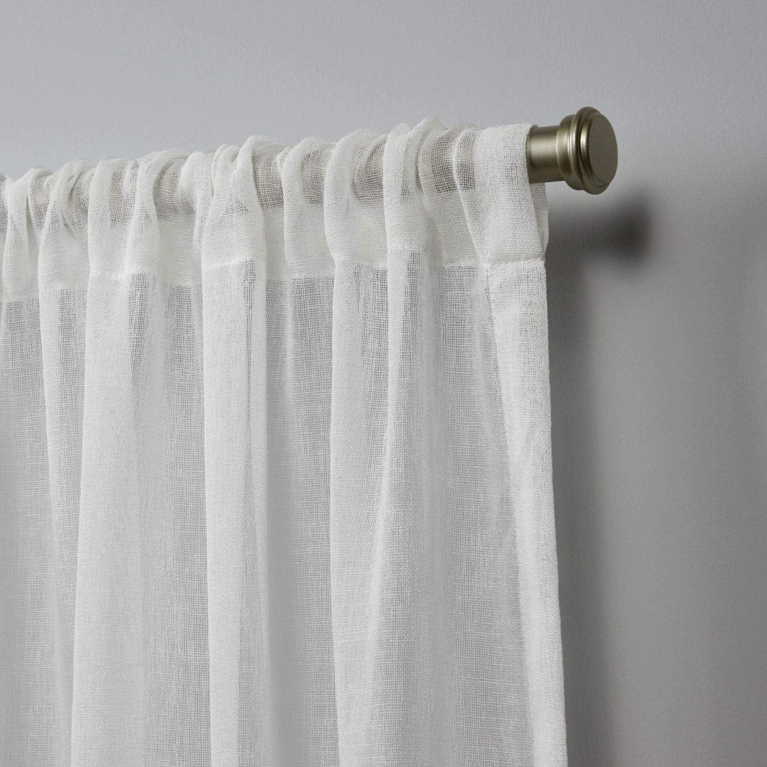 Belfry Rod Pocket Sheer Window Curtain Panels - Nicole Miller