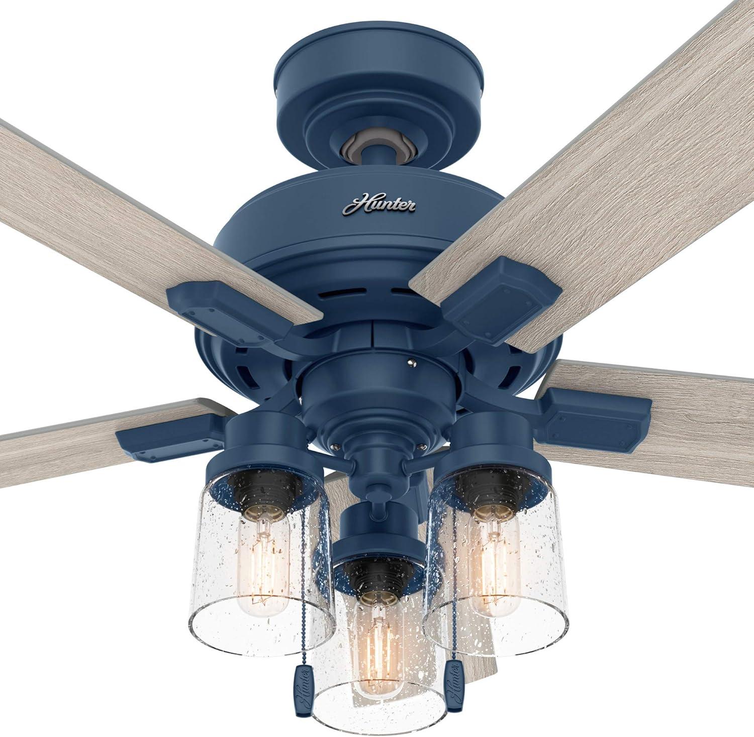 44" Hartland 5 - Blade Standard Ceiling Fan with Pull Chain and Light Kit Included