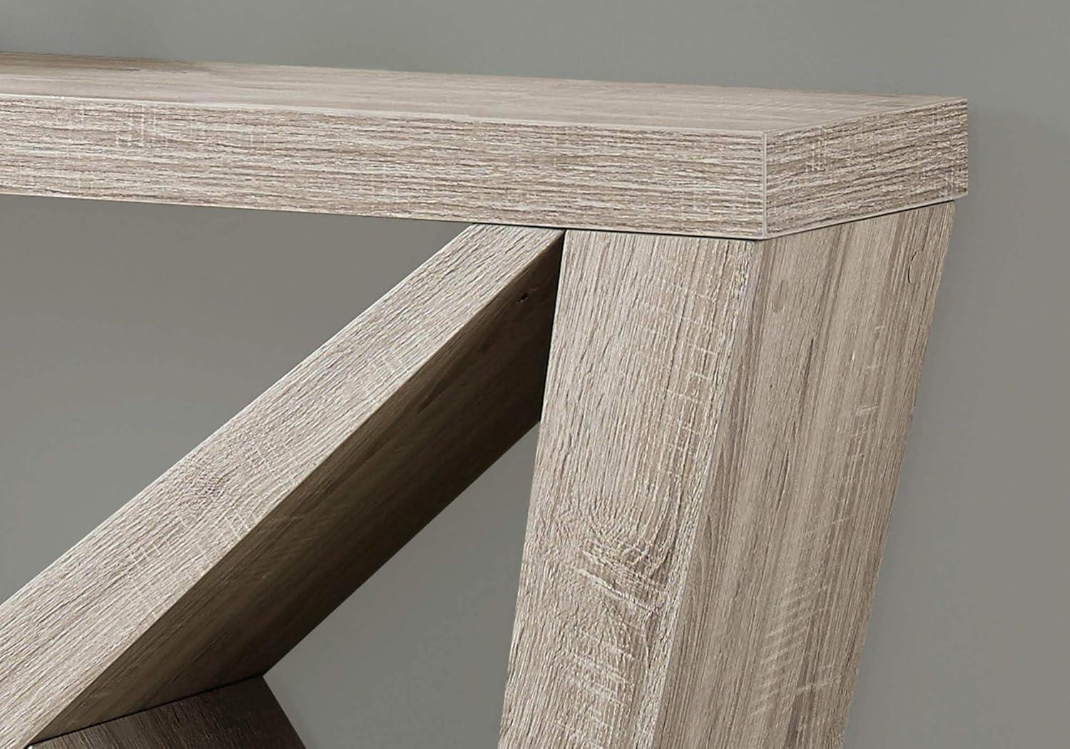 Monarch Specialties Accent Table Console Entryway Narrow Sofa Living Room Bedroom Brown Laminate Contemporary Modern