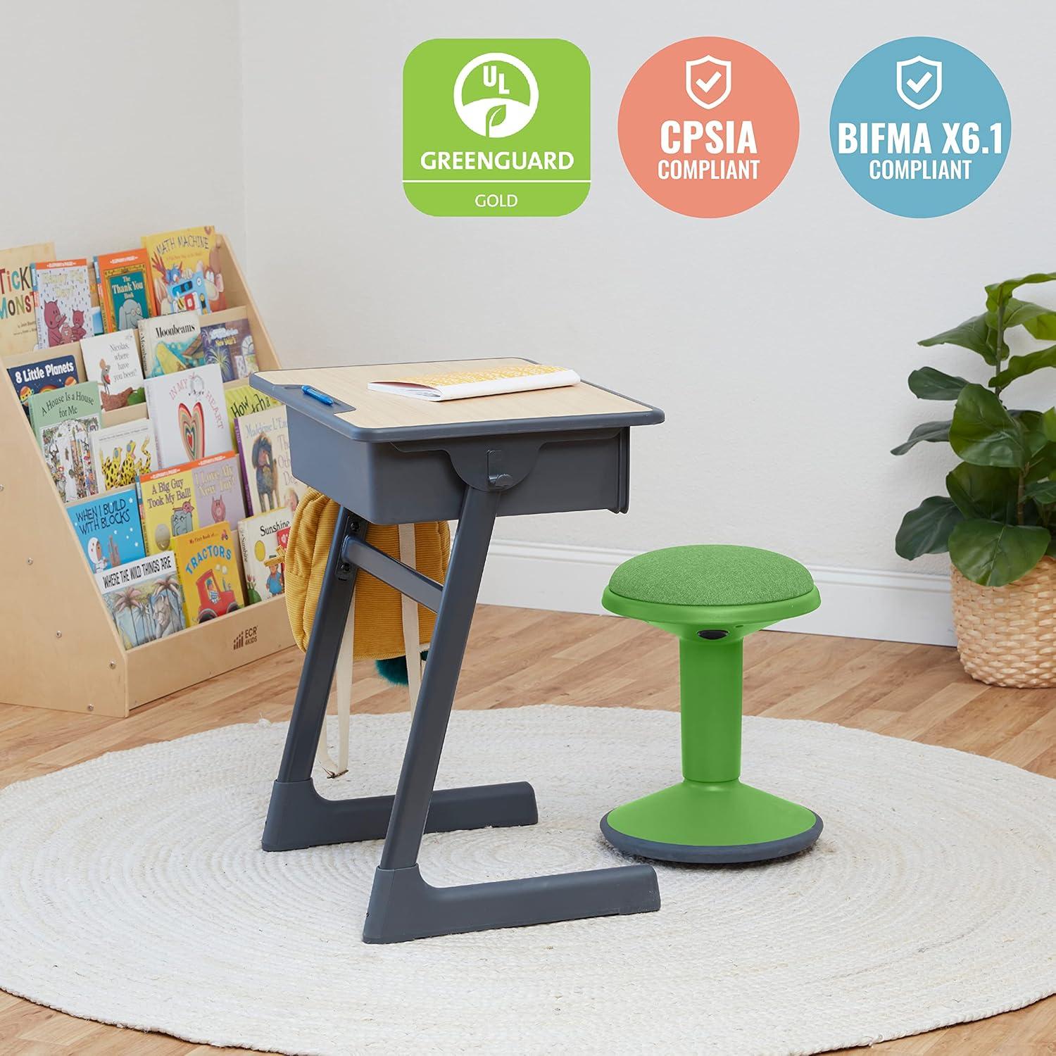 ECR4Kids SitWell Wobble Stool, Adjustable Height, Active Seating