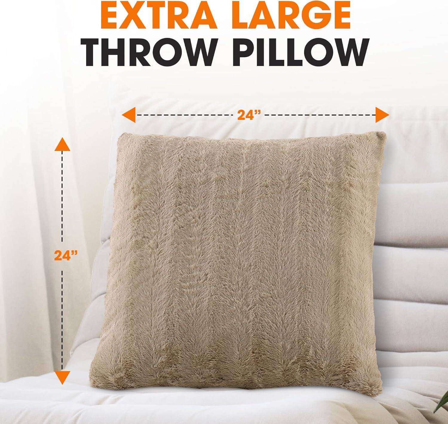 Cheer Collection FRBIN Square Pillow Cover & Insert (Set of 2)