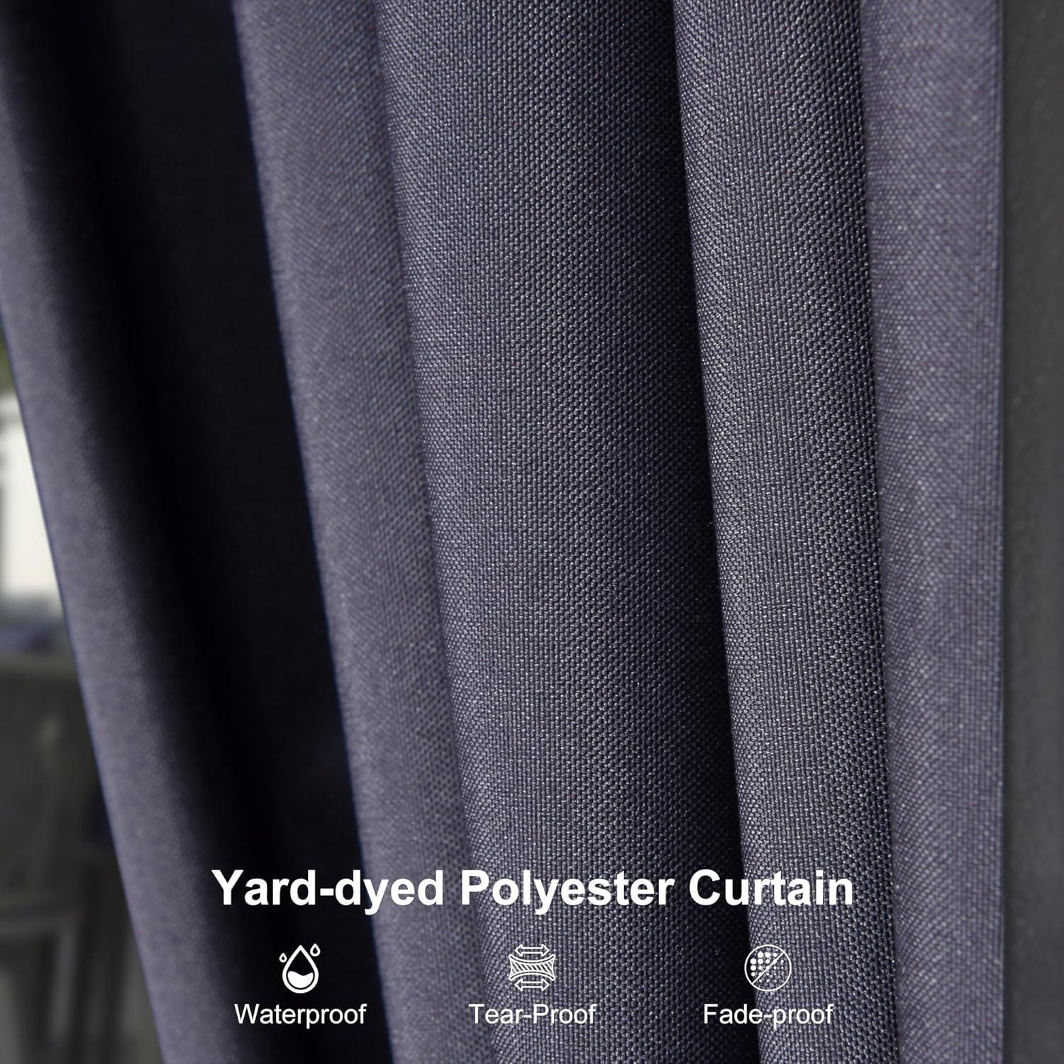 PURPLE LEAF 10' X 14' Hardtop Gazebo Aluminum Gazebo with Galvanized Steel Double Roof for Backyard Patio Lawn and Garden Curtains and Netting Included Navy Blue