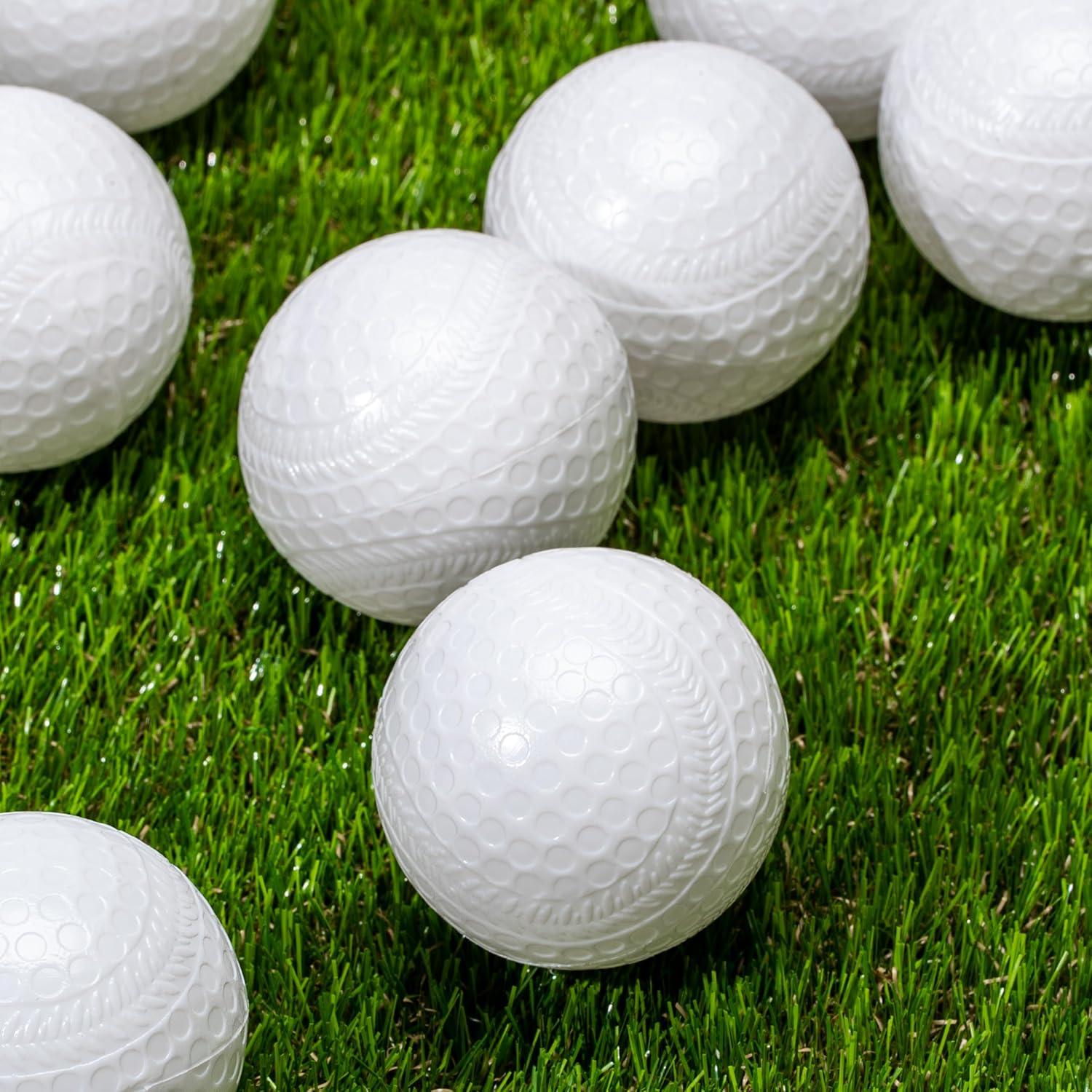 Franklin Sports Kids Toy Baseballs - 8 Pack Solid Plastic Balls