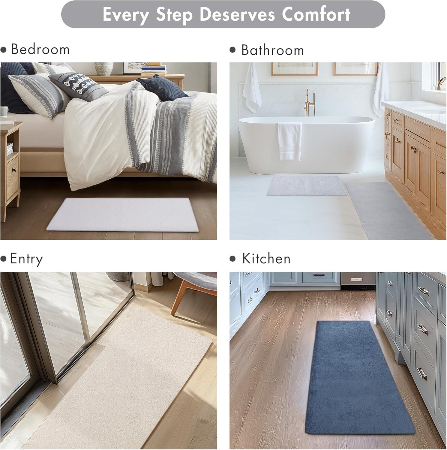 Madison Park Signature Marshmallow Quick Dry Bath Rug with Non-Slip Backing