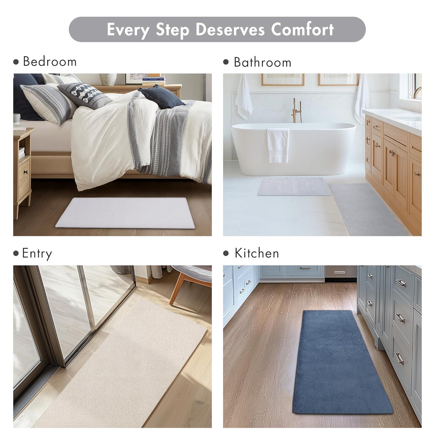 Madison Park Signature Marshmallow Quick Dry Bath Rug with Non-Slip Backing