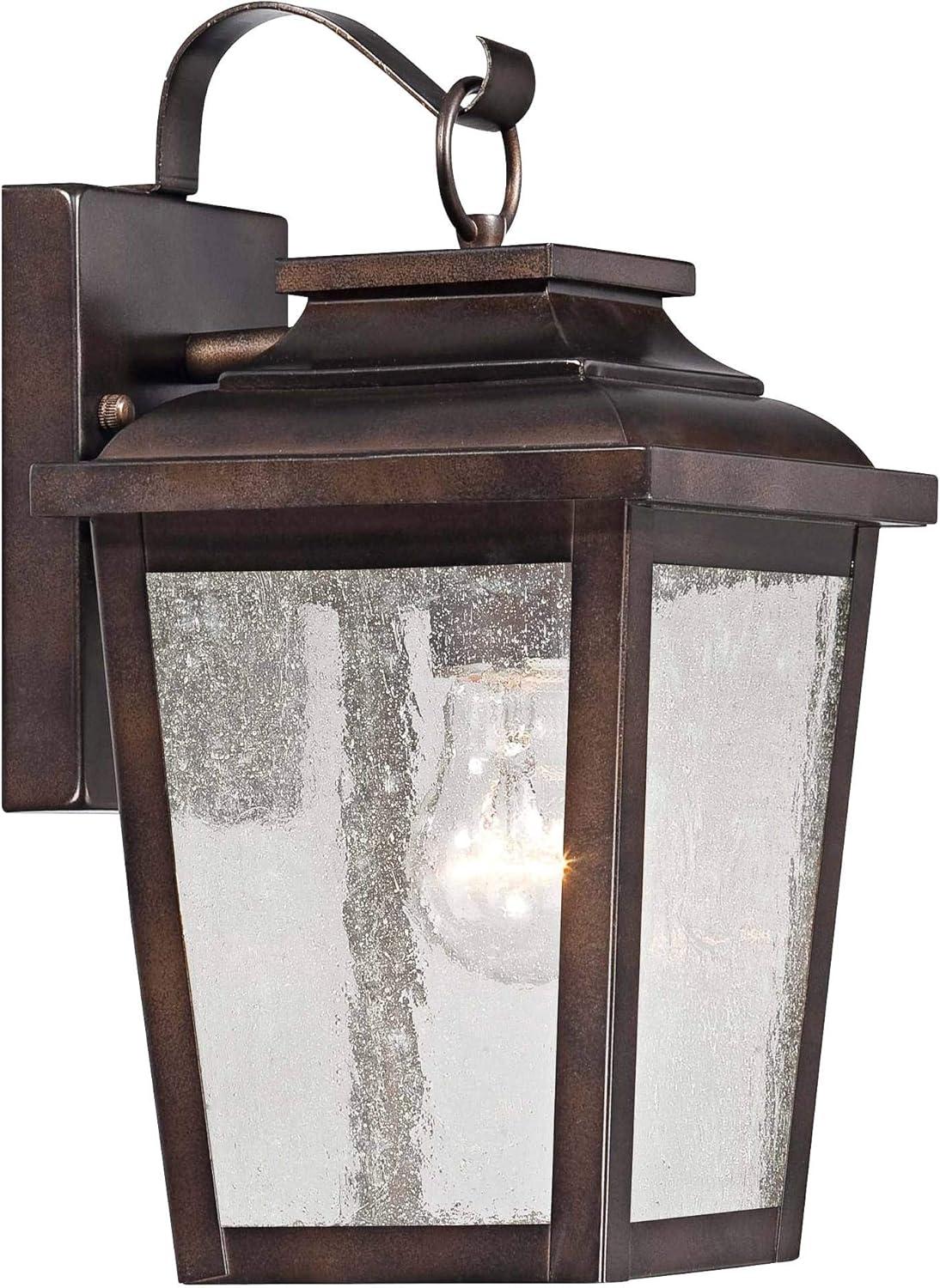 Chelsea Bronze 12" Outdoor Wall Sconce with Clear Seeded Glass