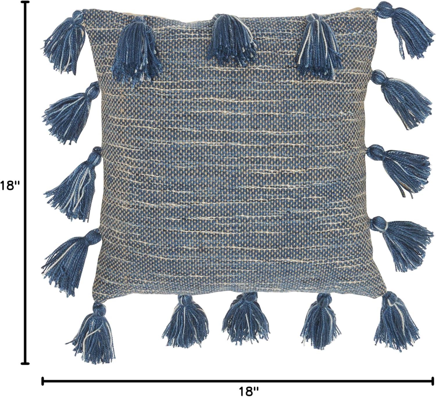 Mina Victory 18" Polyester Blend Throw Pillow With Tassels