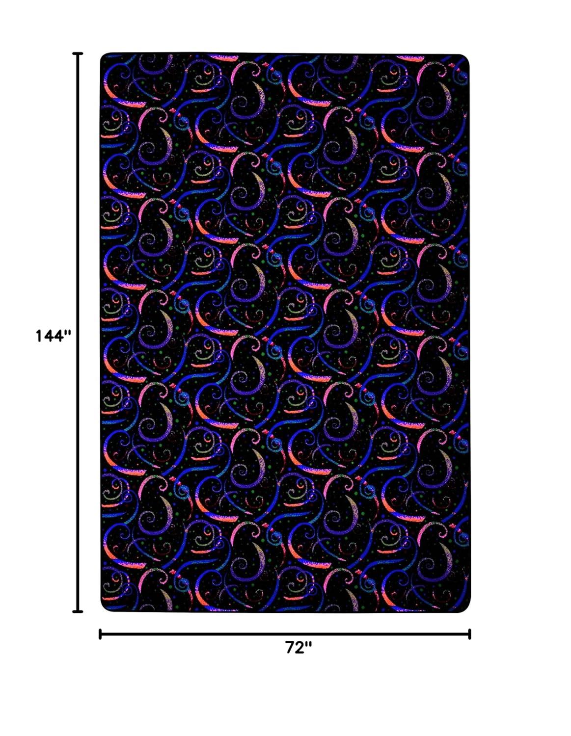 Joy Carpets 455R 12 x 6 ft. Neon Lights Rectangle Dynamo Fluorescent Area Rug  Multicolor