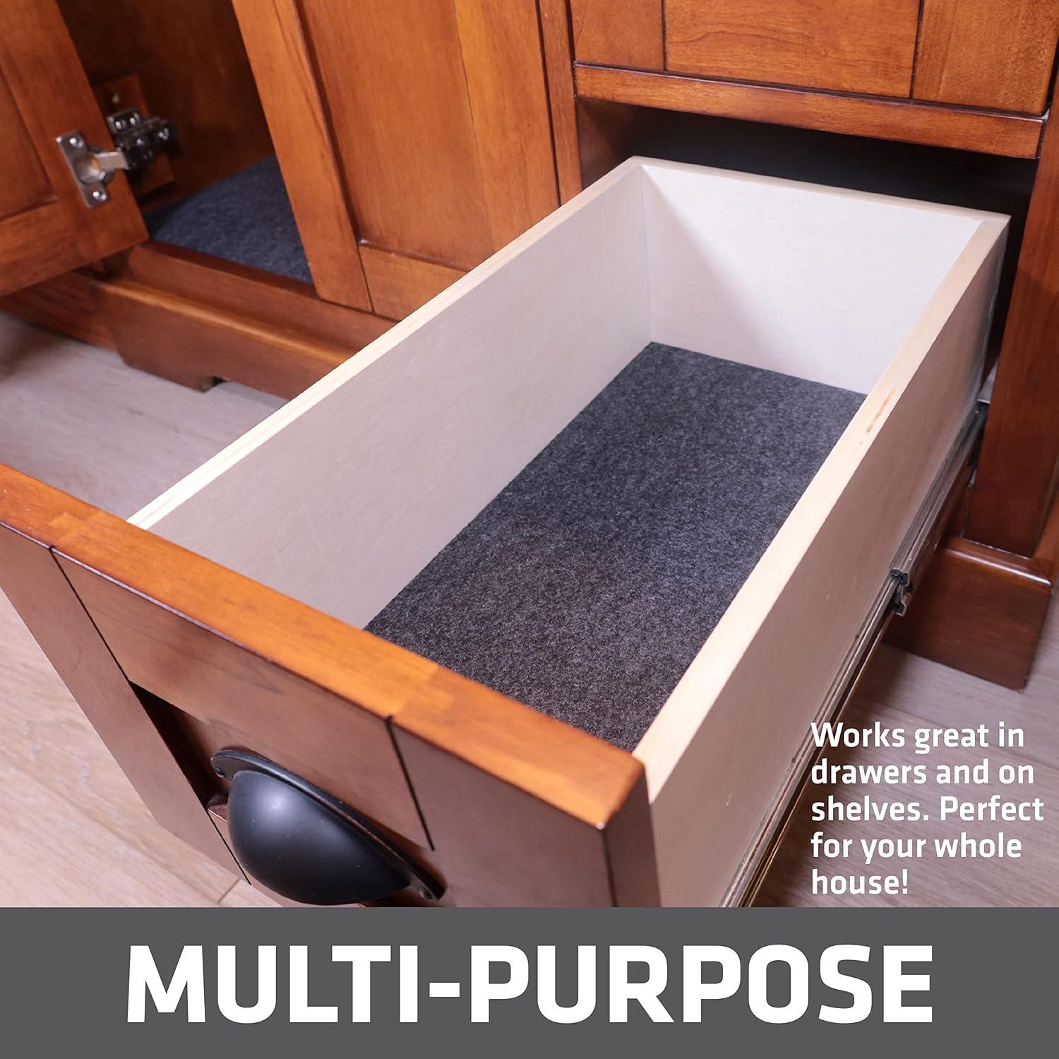 Premium Under Sink Mat, Shelf & Drawer Liner For Kitchen & Bath - Absorbent, Waterproof, Trimmable