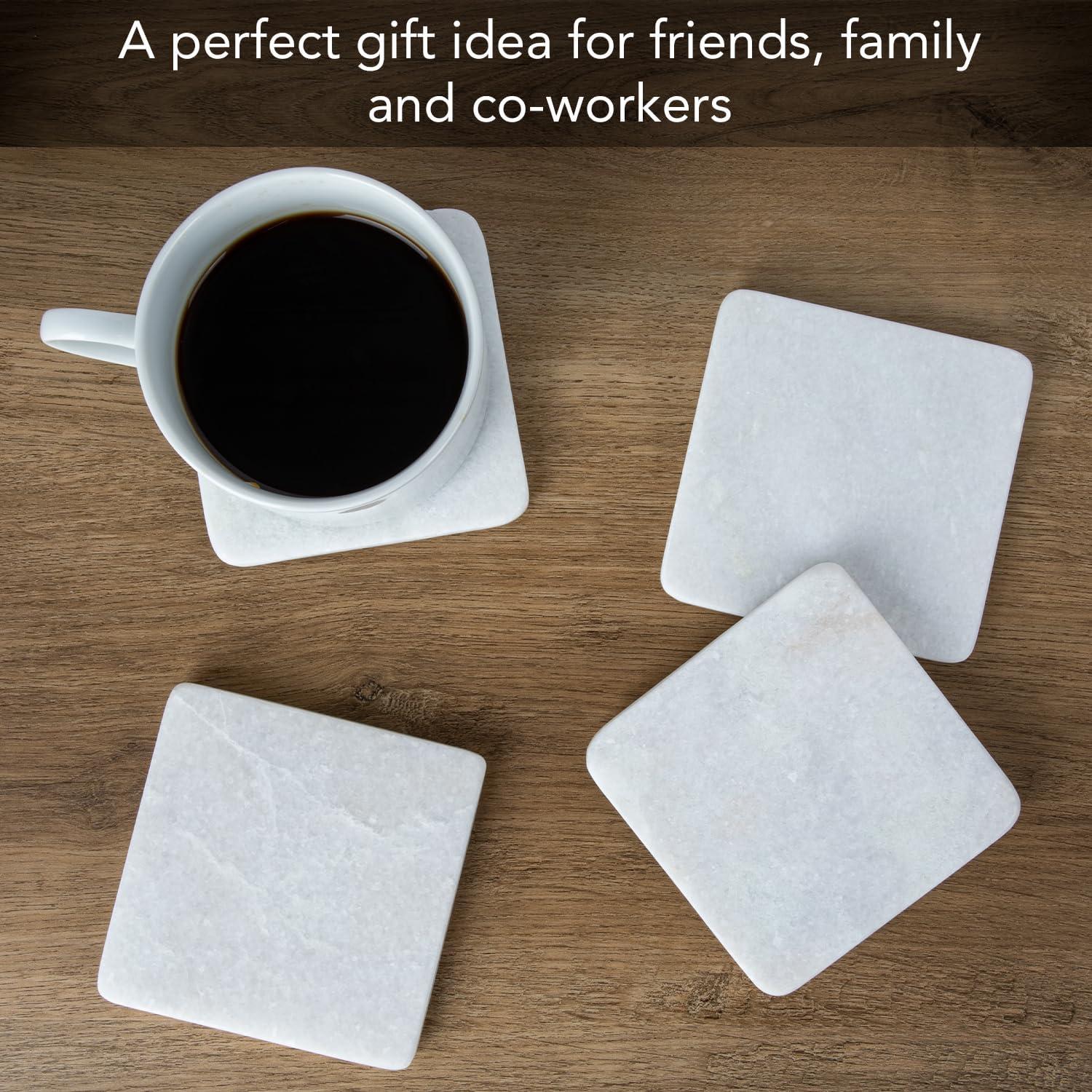 Stoneware Square 4 Piece Coaster Set