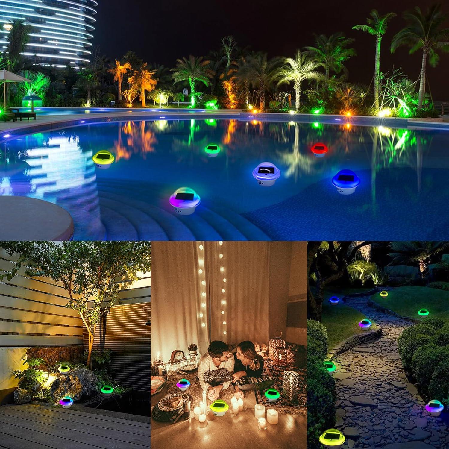 Solar Powered RGB Color Changing Floating Pool Lights