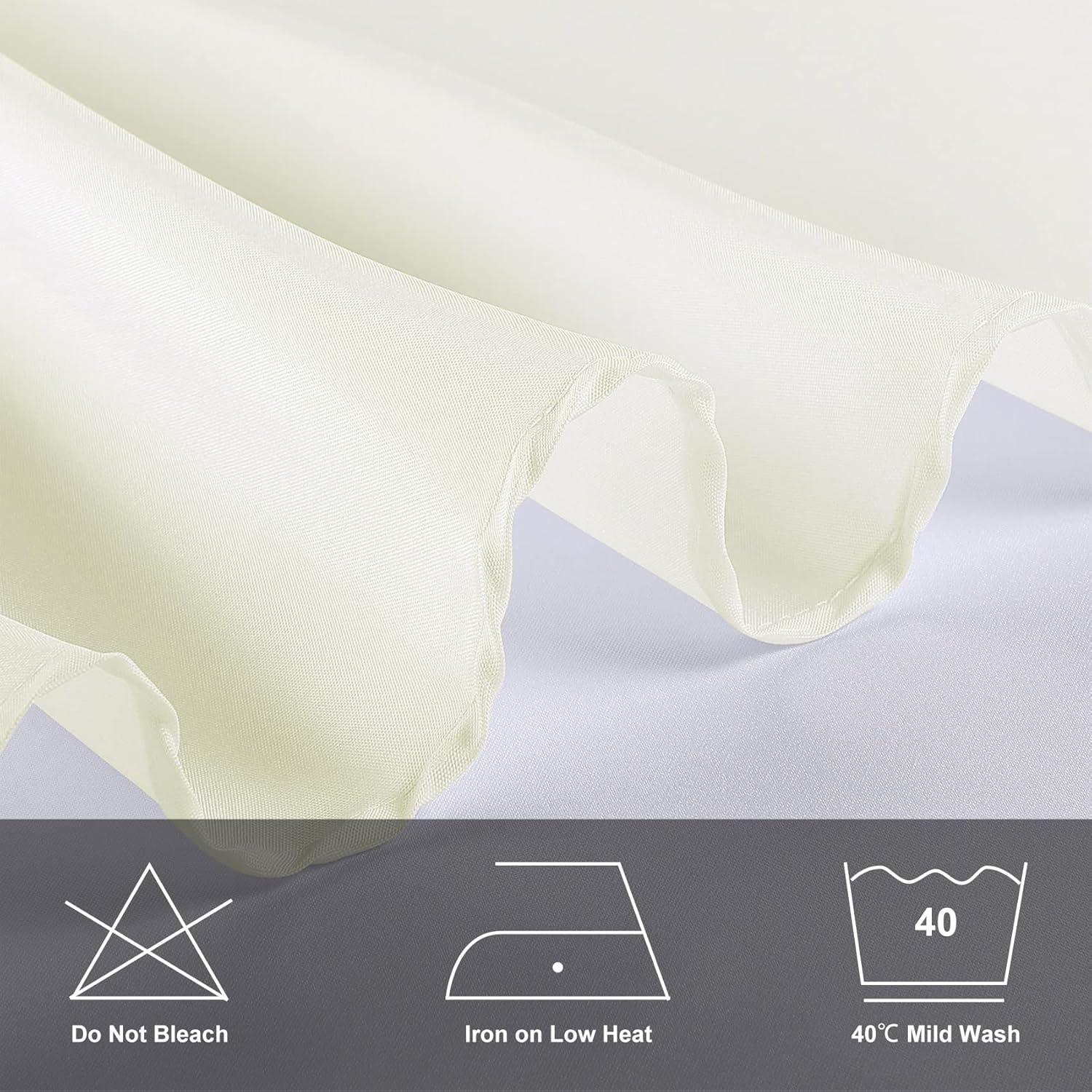 Craft & Party Polyester Tablecloth 120" Round (Ivory)