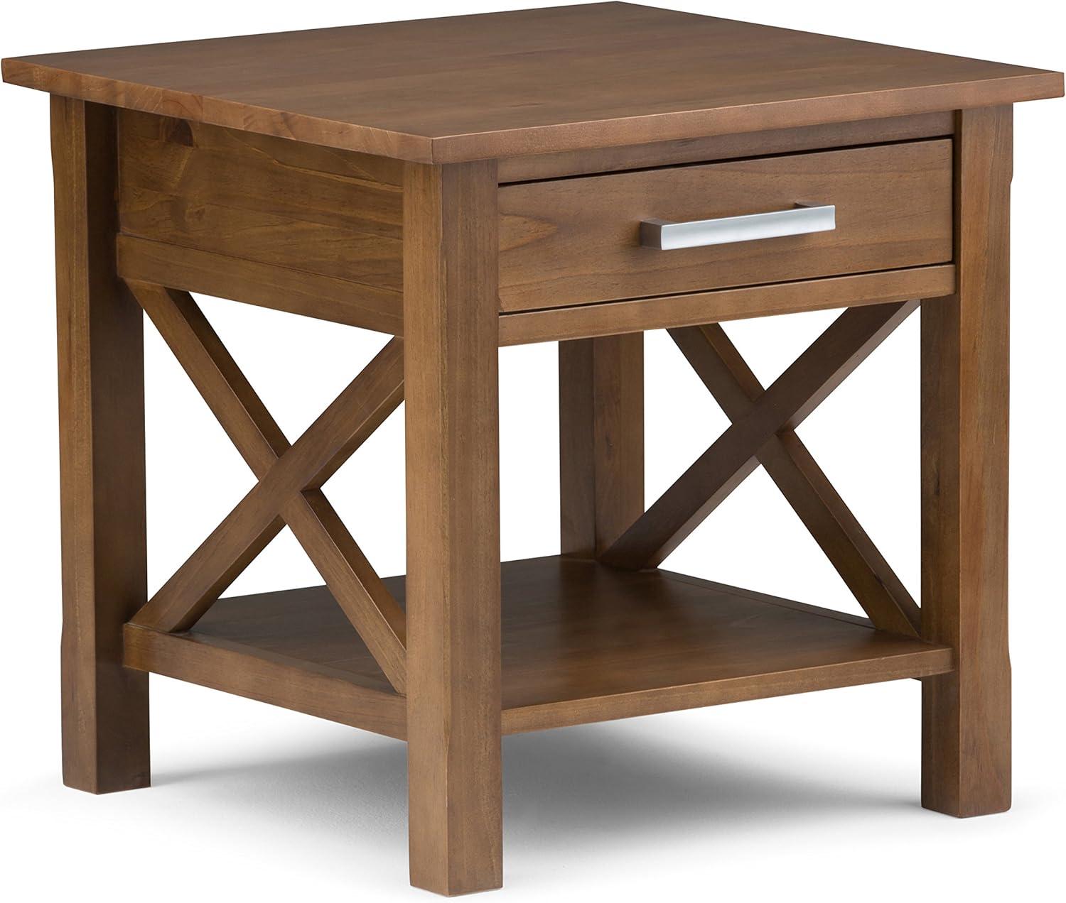 Kitchener Solid Wood Top End Table with Storage