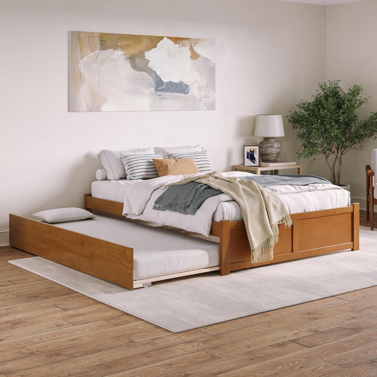 Solid Wood Platform Storage Bed