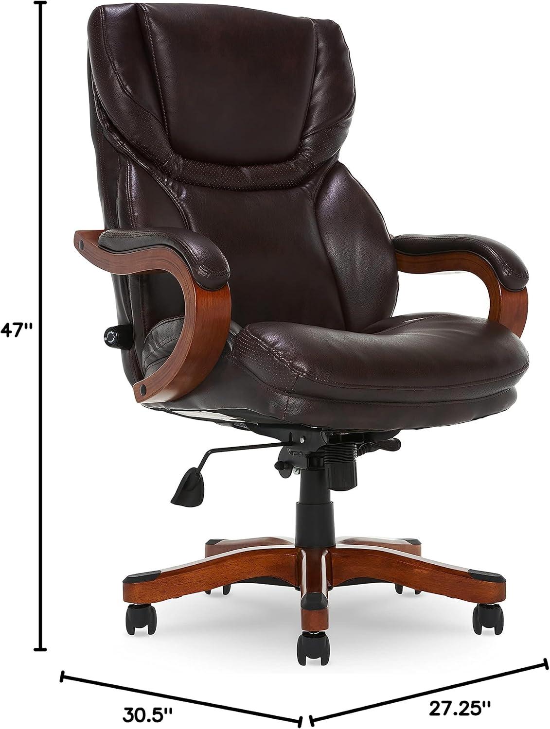 Serta Conway Big & Tall Office Chair, Ergonomic Adjustable Lumbar, Semi Plush Cushion, Body Pillows