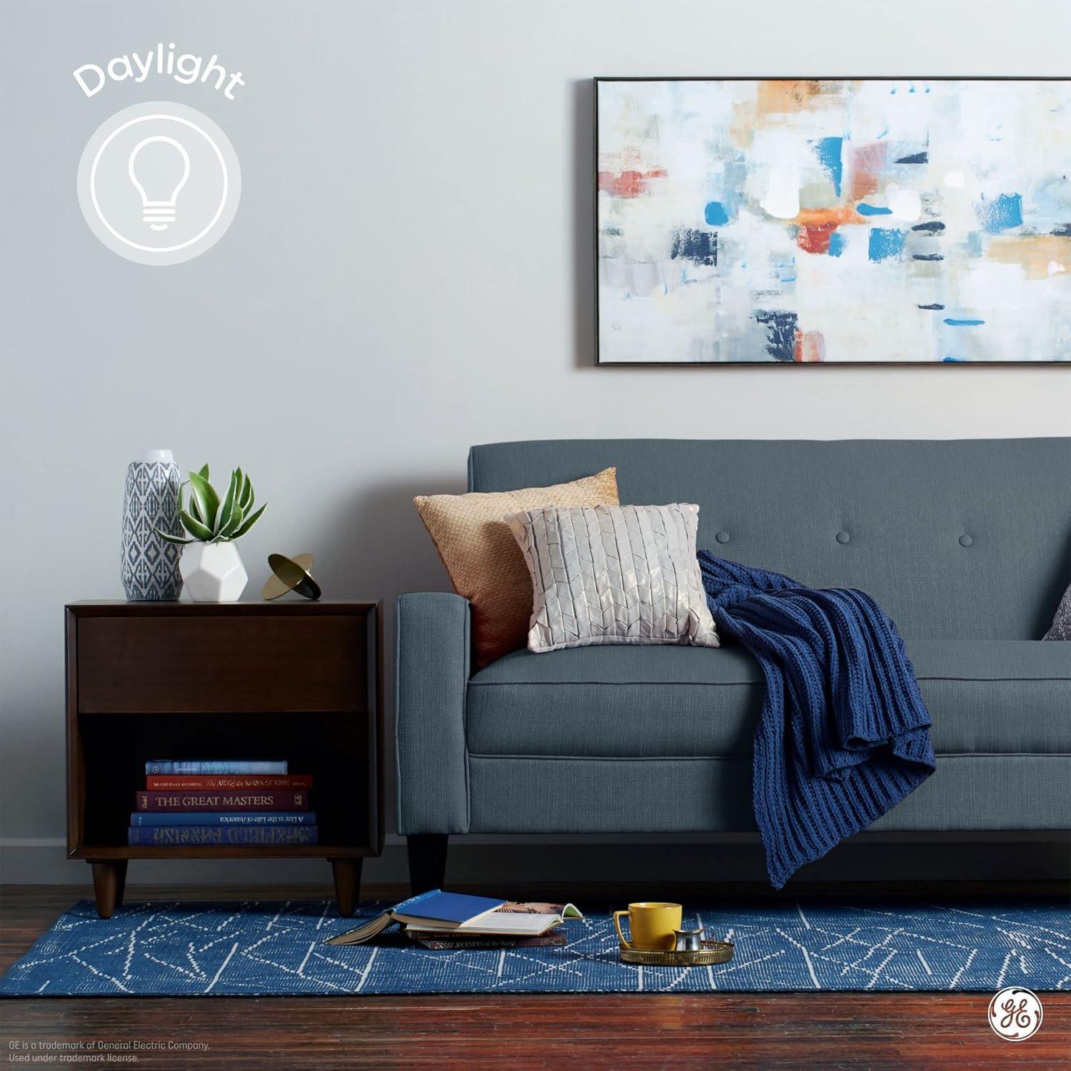 GE 4pk 40W Basic A19 LED Light Bulbs Daylight: 5000K, 420 Lumens, E26 Base, 9.1-Year Life, Damp Location Suitable